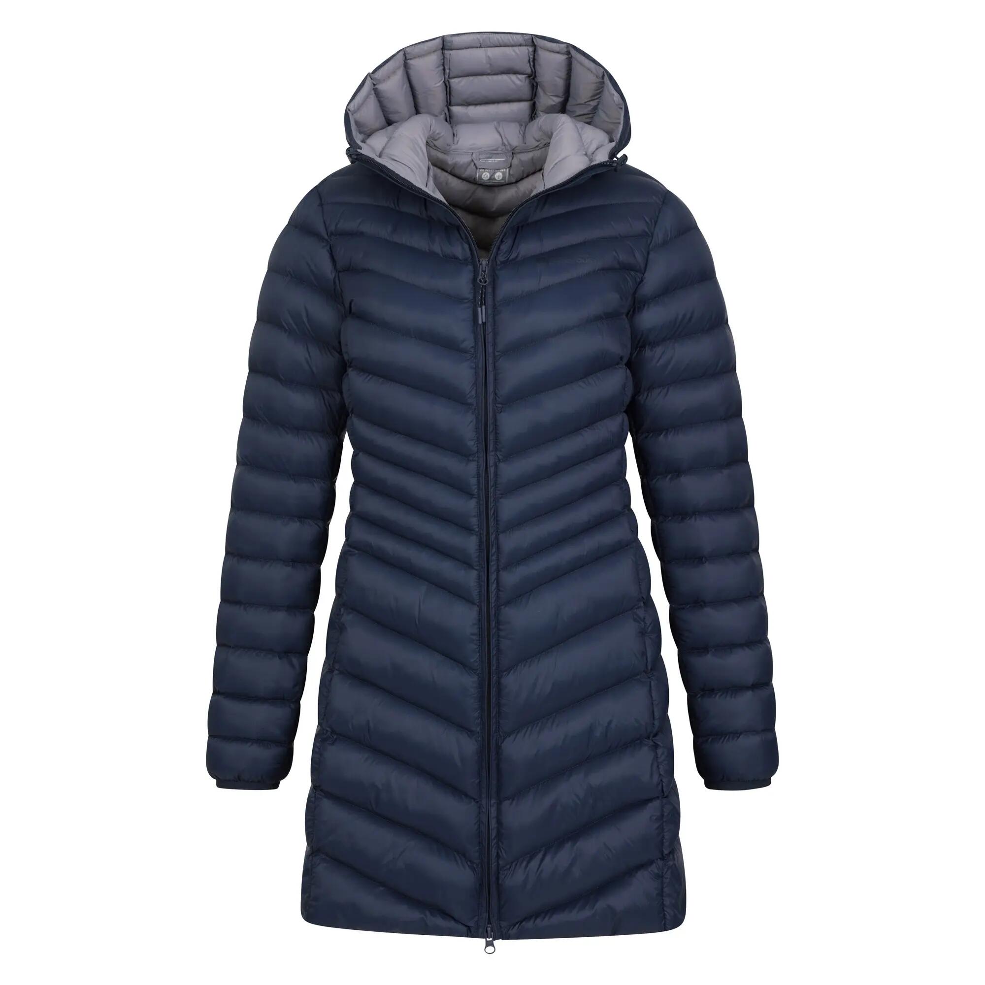 Womens/Ladies Florence Long Padded Jacket (Navy) 6/6