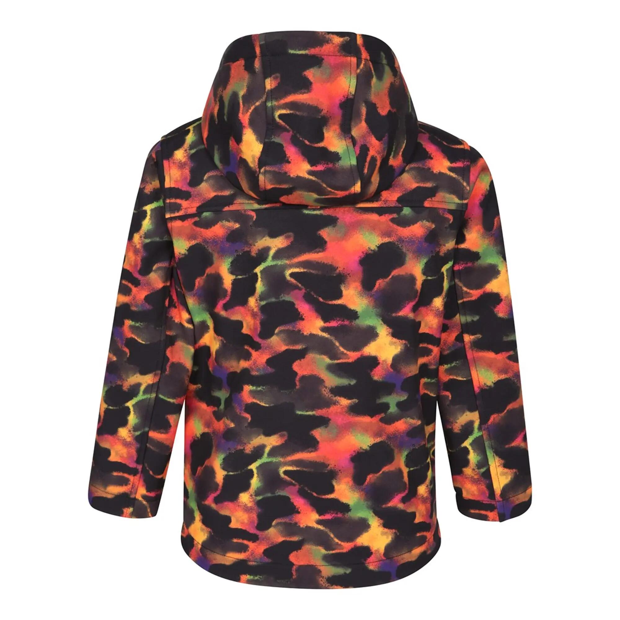 Childrens/Kids Exodus II Animal Print Water Resistant Soft Shell Jacket (Red) 2/3