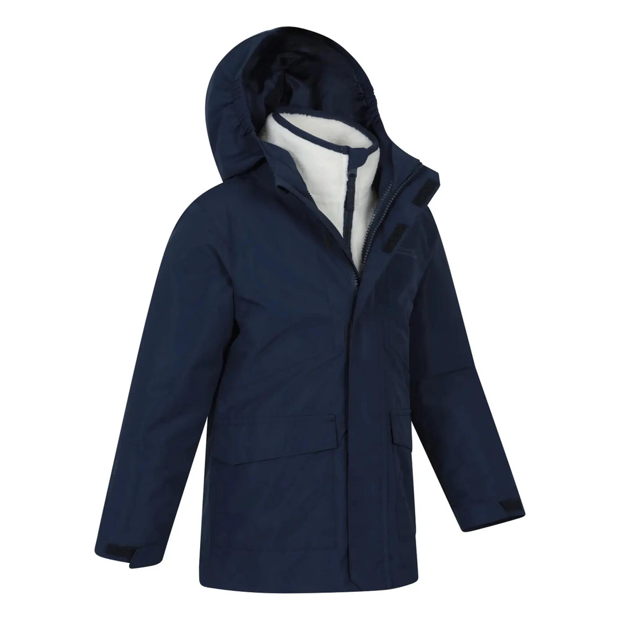 Giacca Impermeabile 3 In 1 Bambini Mountain Warehouse Creek Blu Navy 4/4