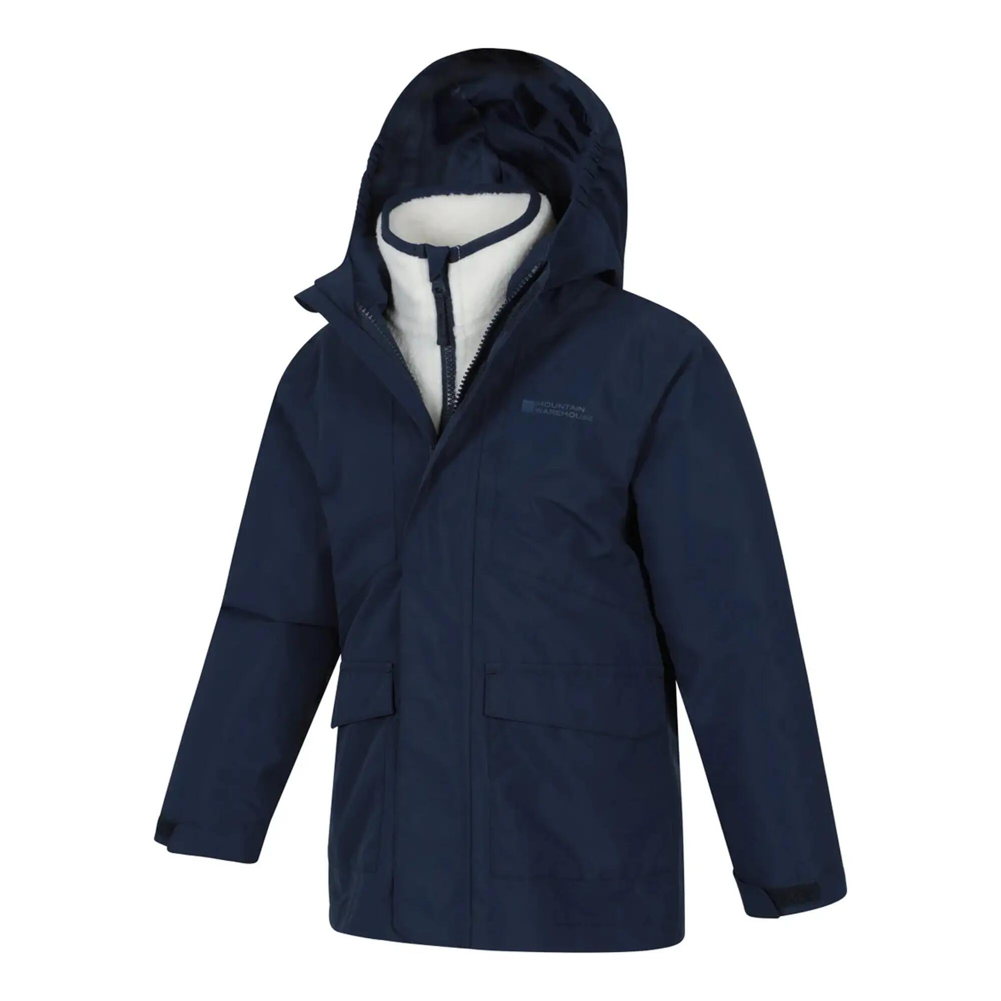 Giacca Impermeabile 3 In 1 Bambini Mountain Warehouse Creek Blu Navy 3/4