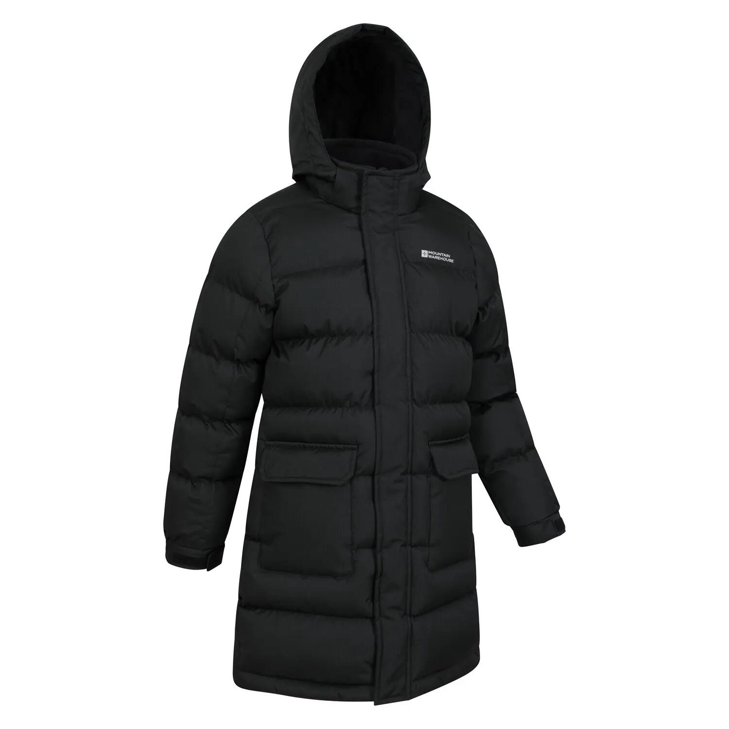 Giacca Imbottita Linea Lunga Impermeabile Bambini Mountain Warehouse Nero 5/5