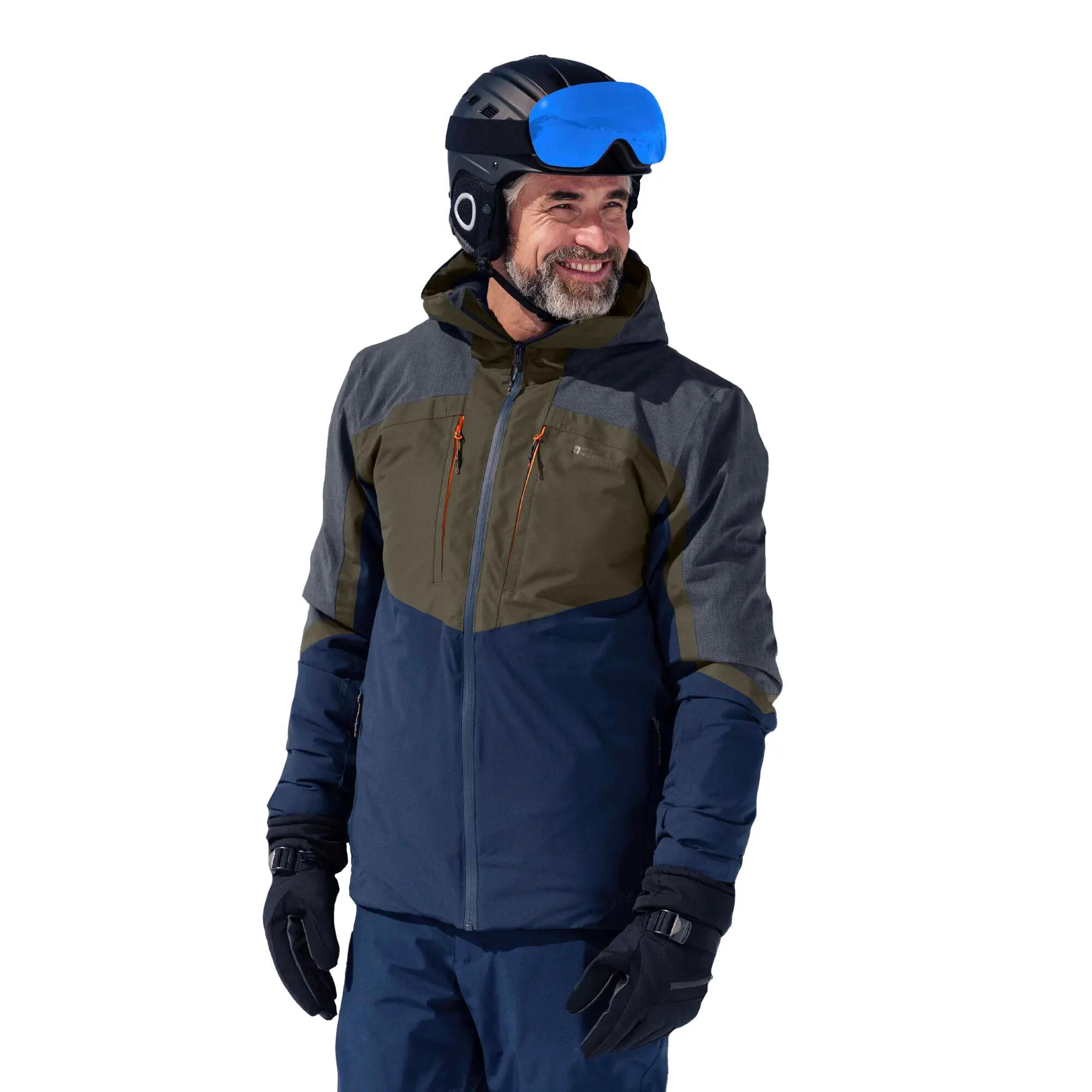 Mens Anton Waterproof Ski Jacket (Khaki Green) 6/6