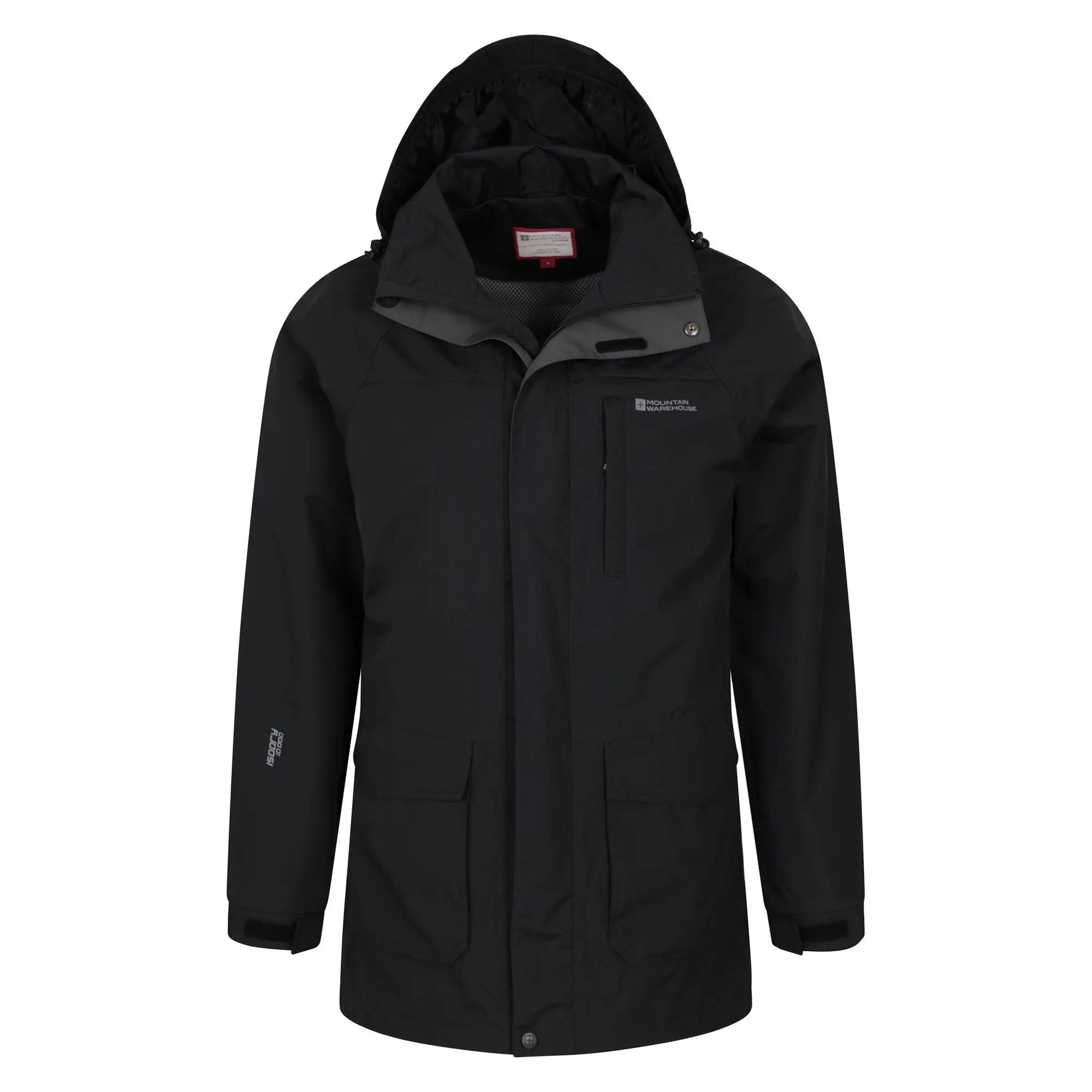 Giacca Impermeabile Lungo Uomo Mountain Warehouse Glacier II Nero 5/5