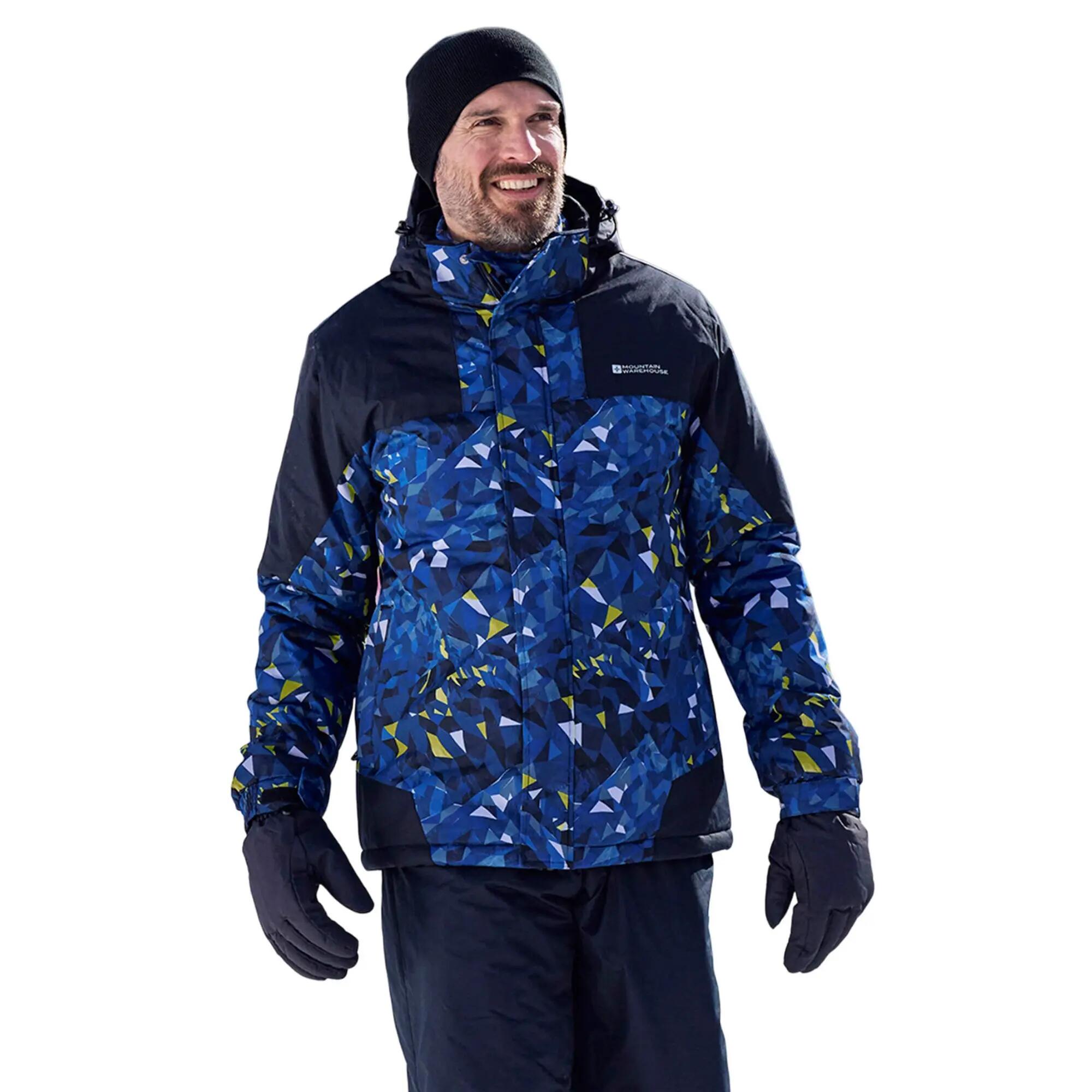 Mens Shadow II Printed Ski Jacket (Dark Blue) 5/5