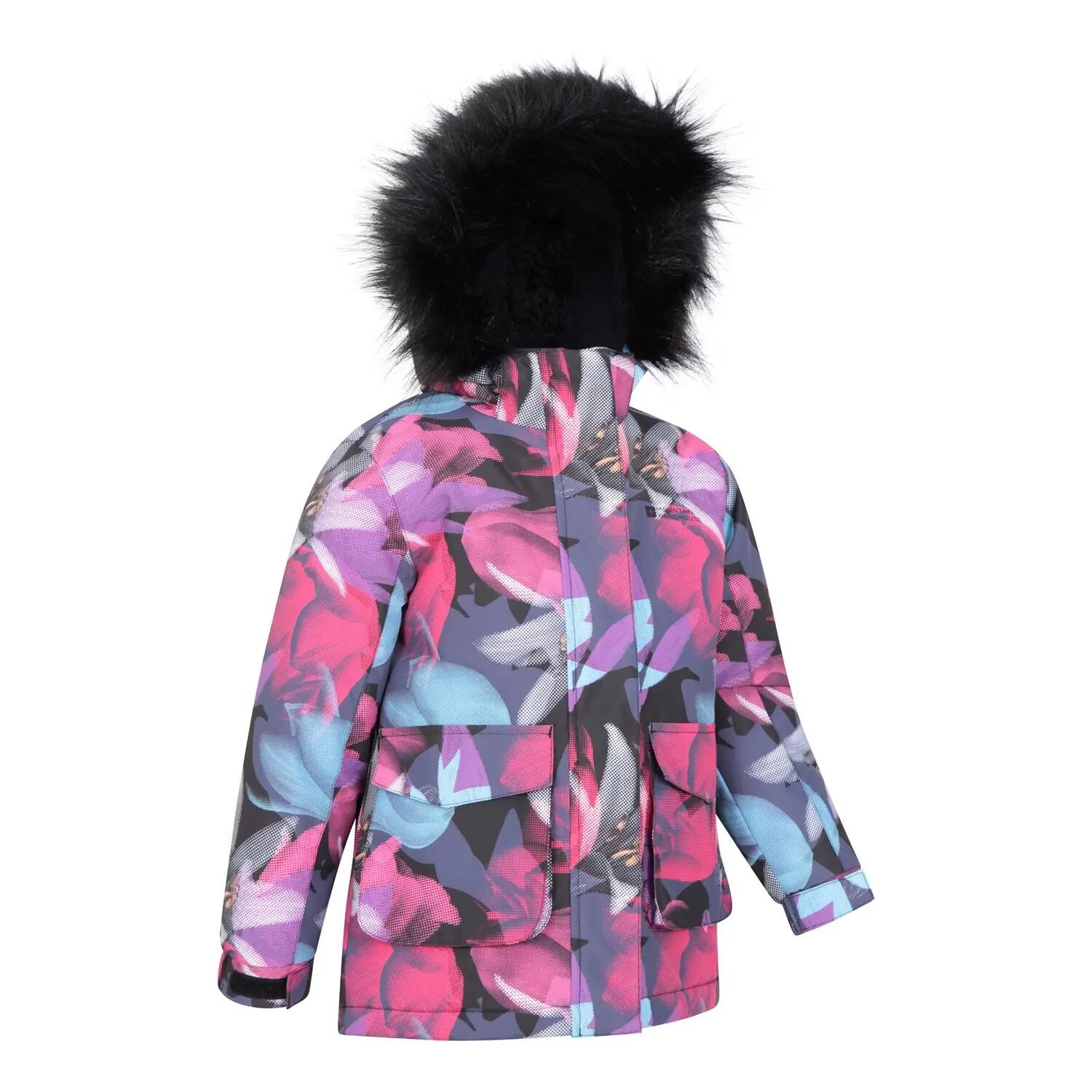 Childrens/Kids Ranger Floral Waterproof Jacket (Teal) 6/6