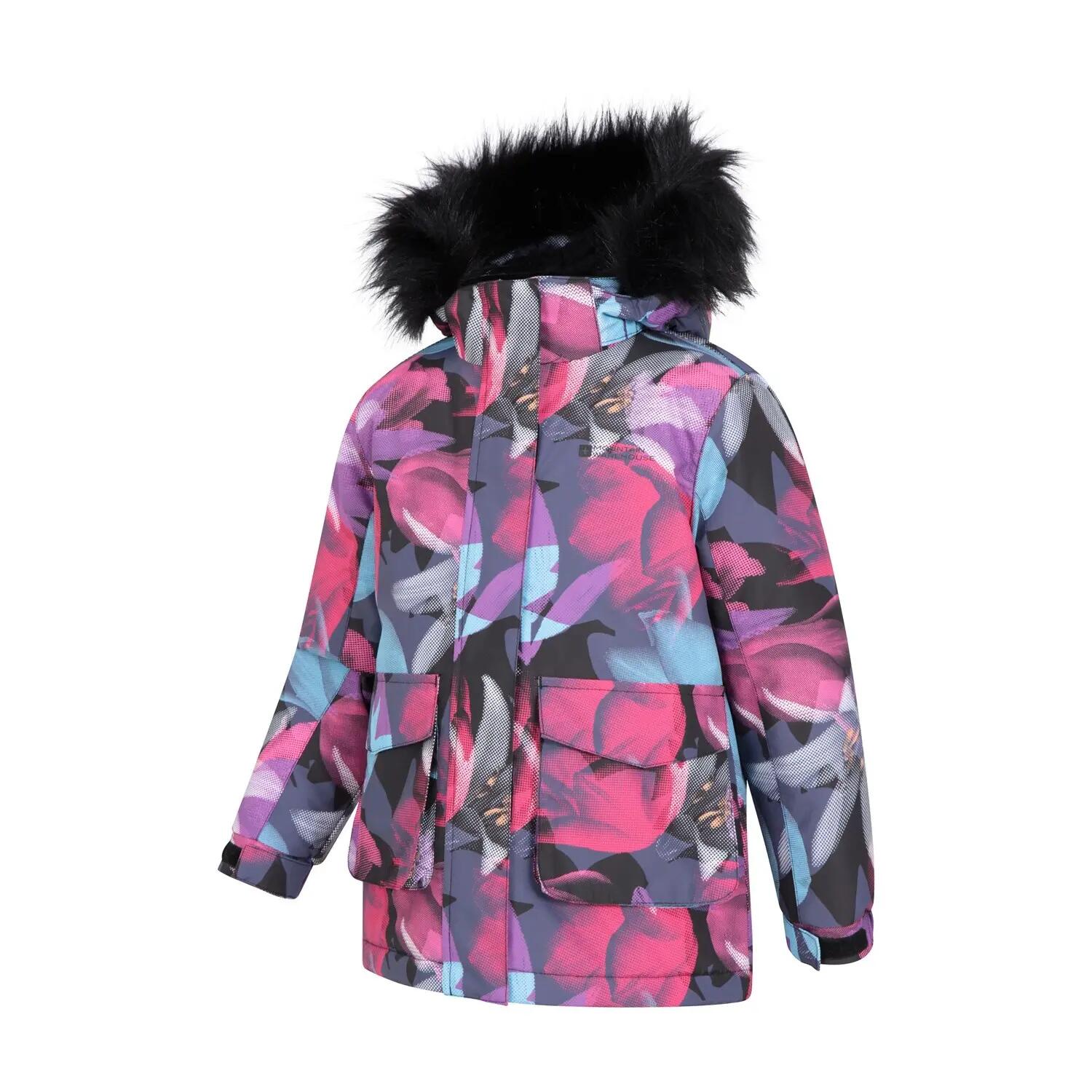 Childrens/Kids Ranger Floral Waterproof Jacket (Teal) 5/6
