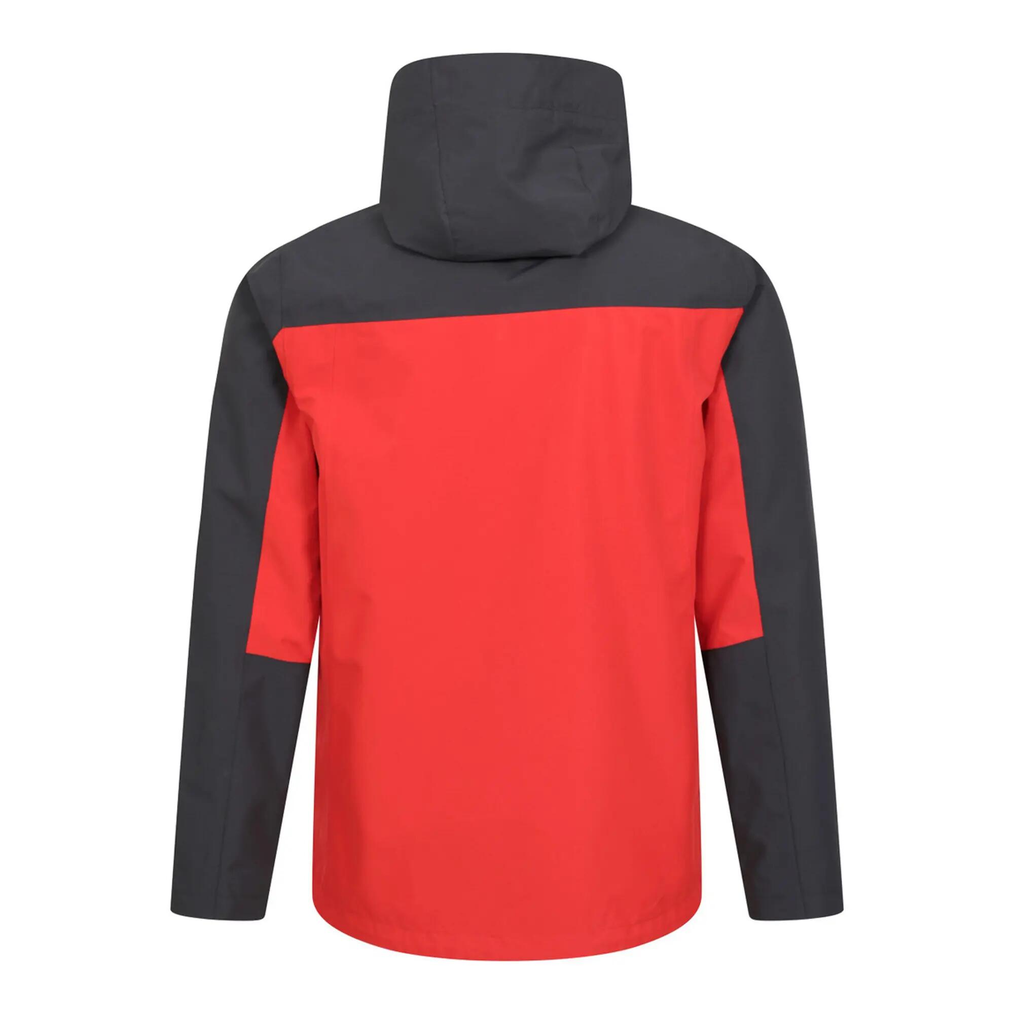 Mens Brisk Extreme Colour Block Waterproof Jacket (Active Red) 2/4
