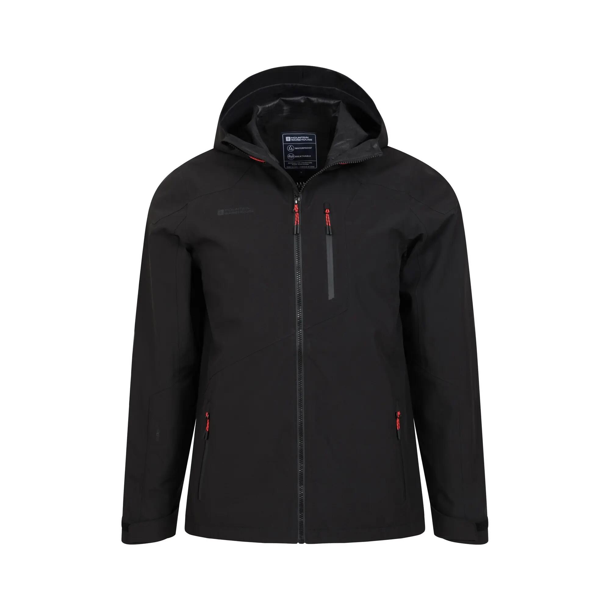 Mens Bachill Three Layer Waterproof Jacket (Black) 5/5