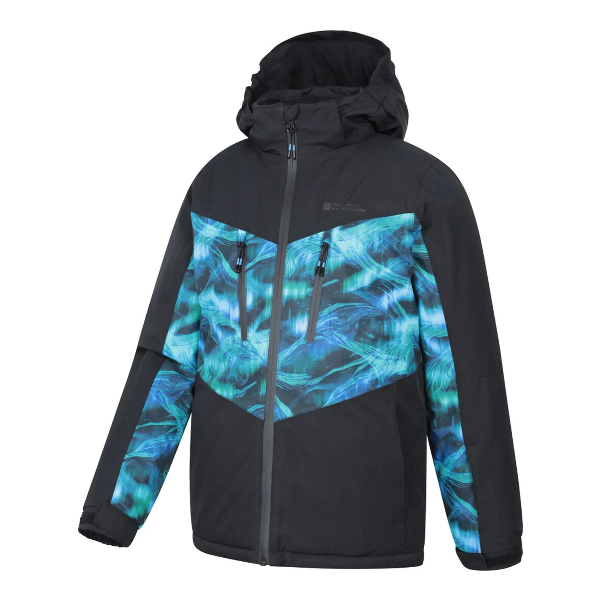 Bambini Galassia Ombre Giacca Da Sci Mountain Warehouse Storm II Extreme Verde 3/4