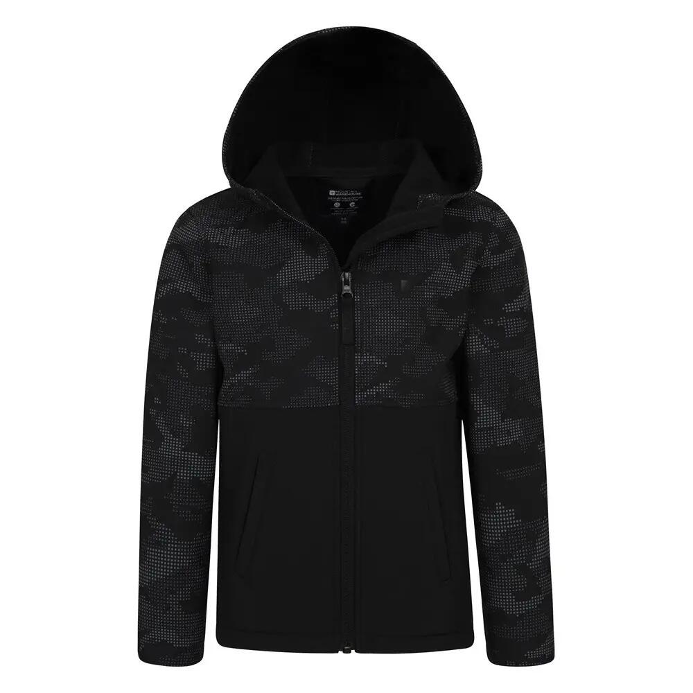 Giacca Soft Shell Camo Bambini Mountain Warehouse Exodus Nero 5/5