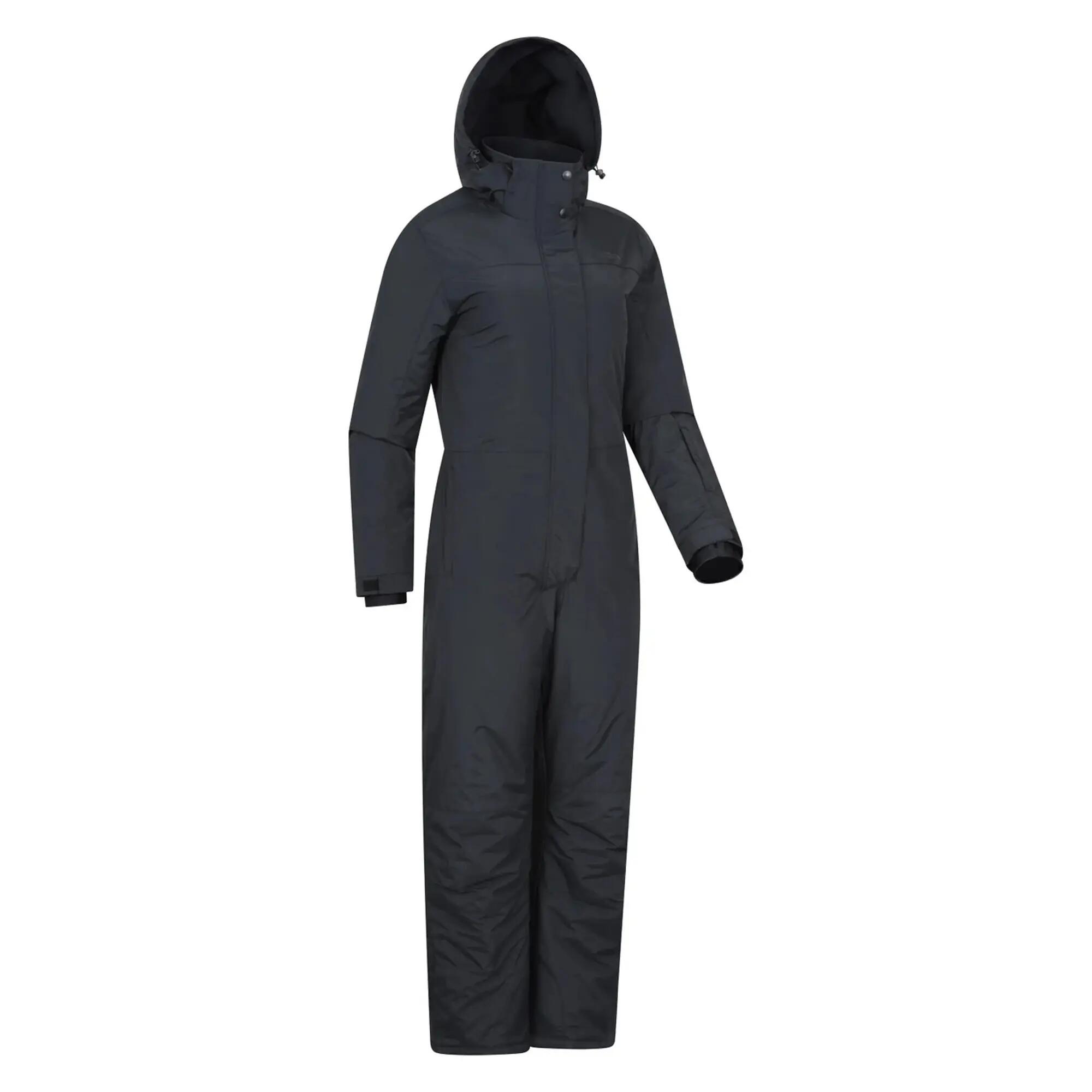 Womens/Ladies Cloud Abstract Ski Suit (Black) 4/4