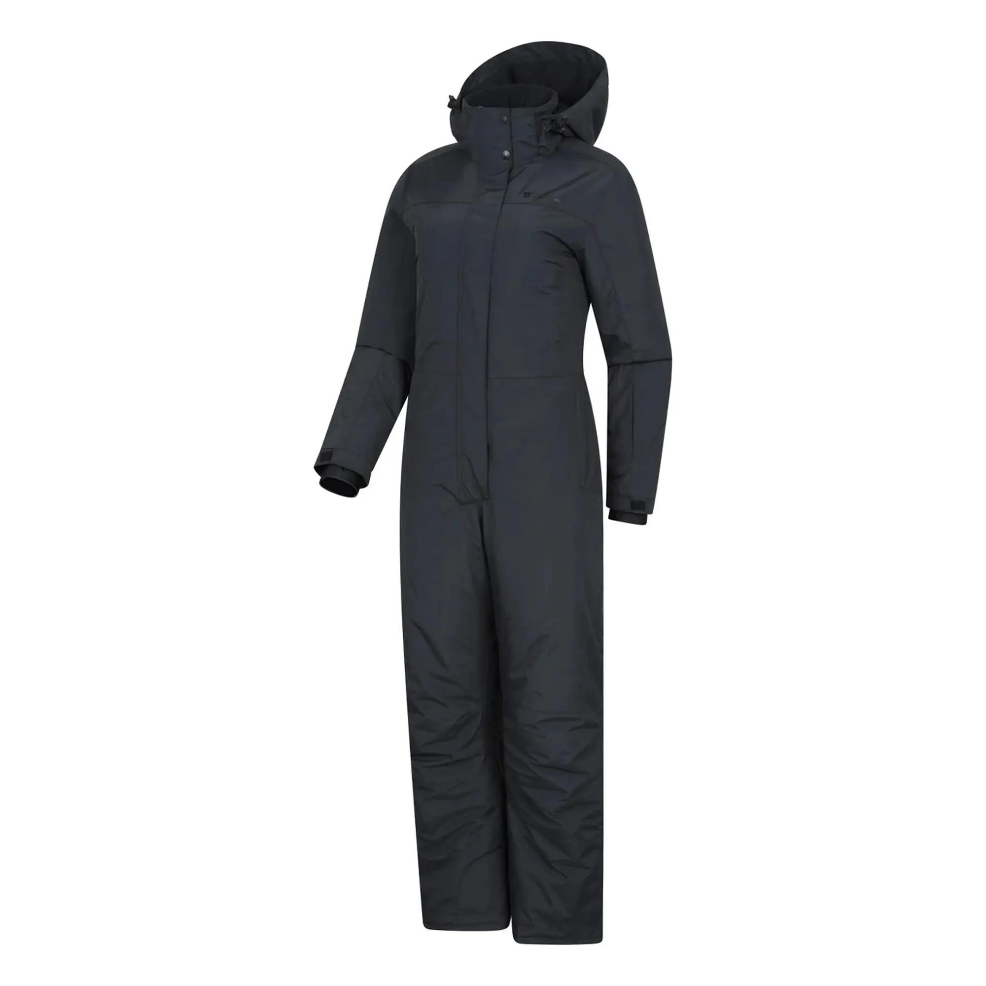 Womens/Ladies Cloud Abstract Ski Suit (Black) 3/4