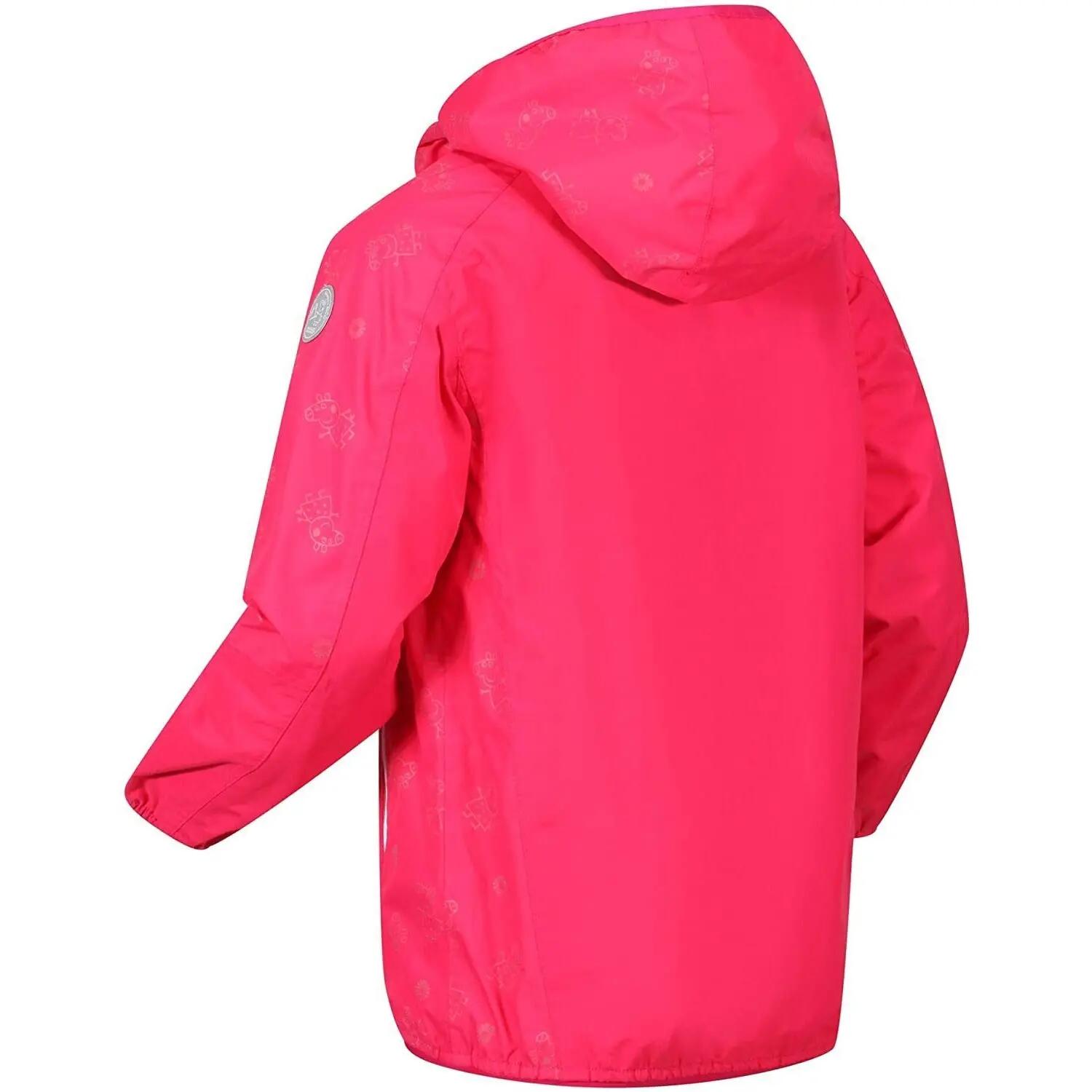 Childrens/Kids Waterproof Jacket (Bright Blush) 7/7