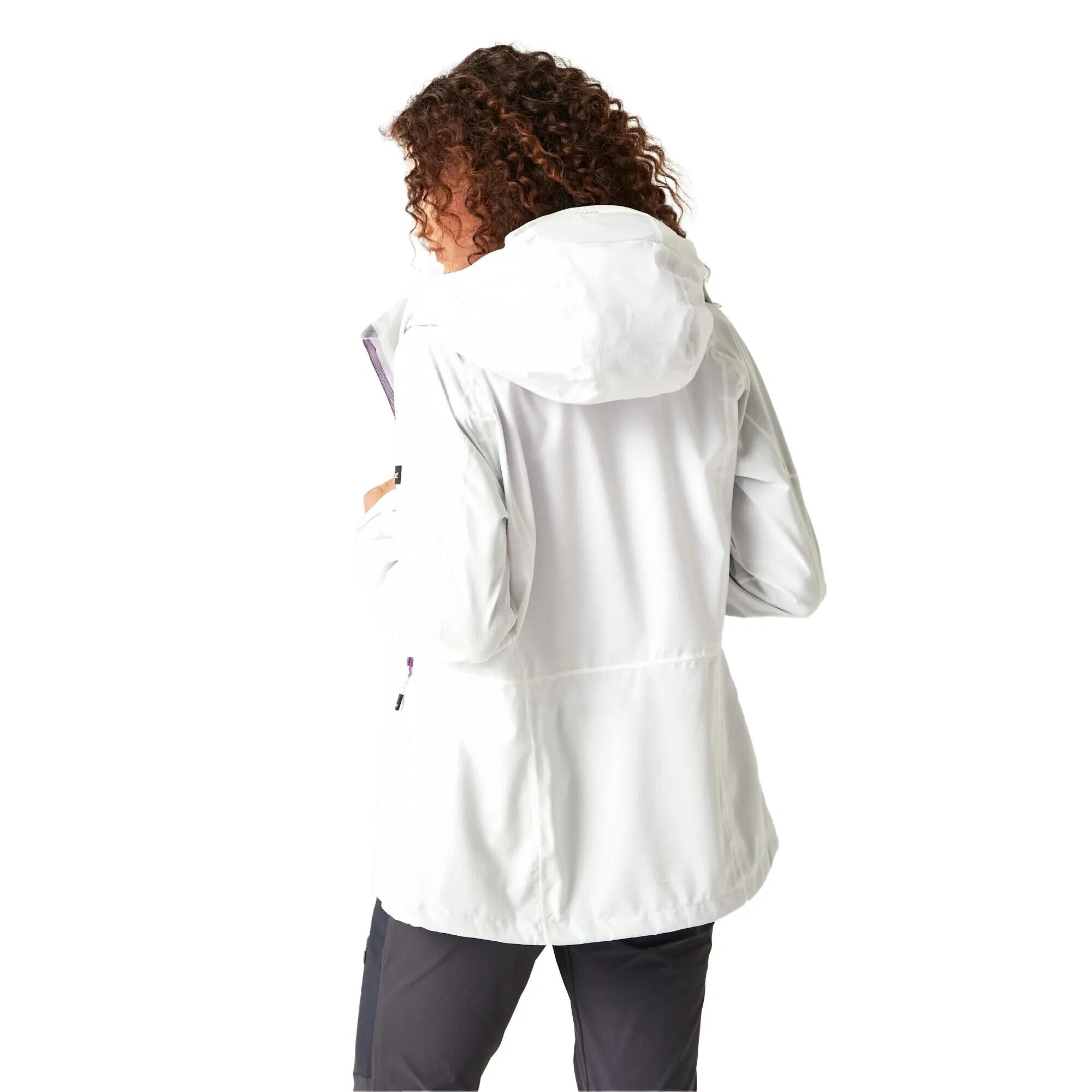Veste Imperméable À Capuche Motif/style Contrasté RADDICK Femme (Blanc / Lilas 6/6
