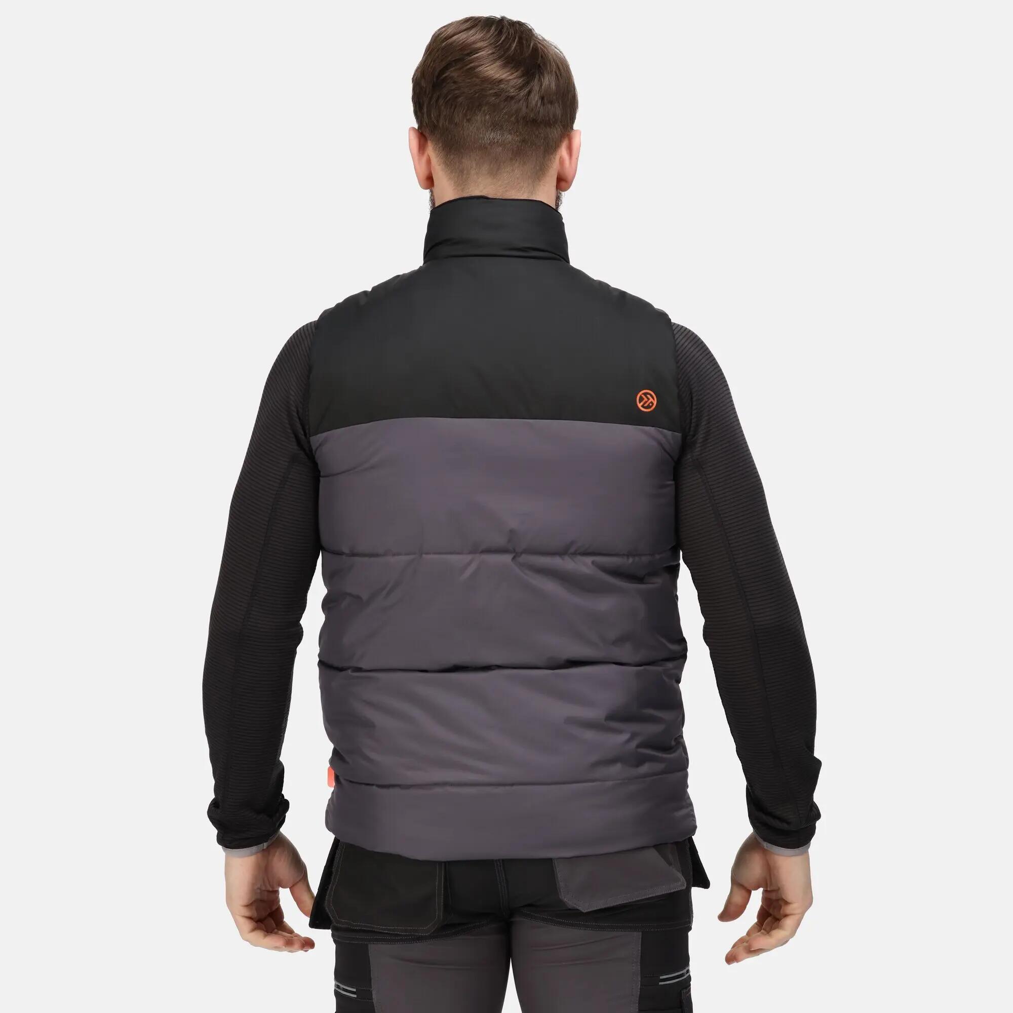 Mens Insulated Body Warmer (Iron/Black) 7/7