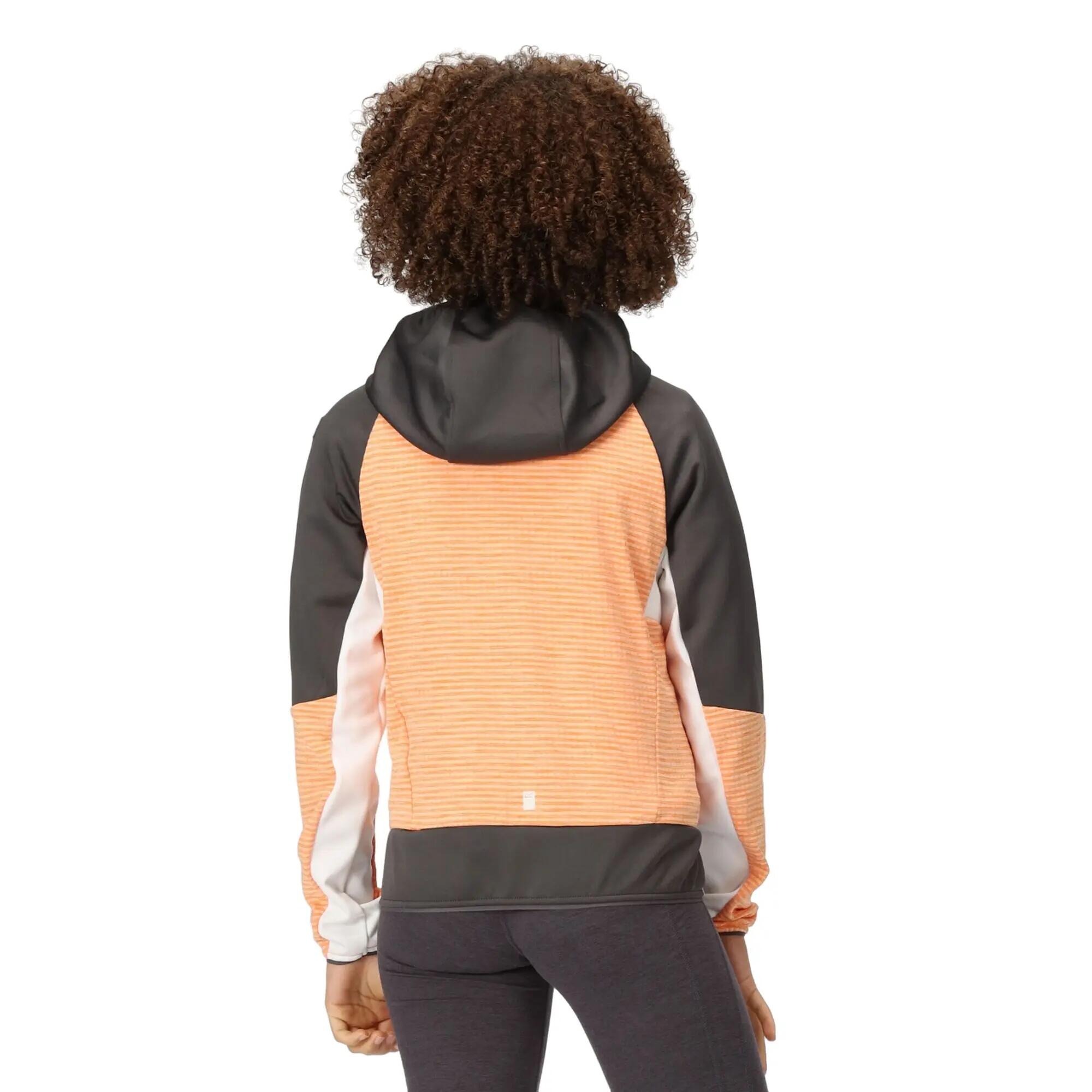 Kinder/Kids Prenton II Hooded Soft Shell Jacket (Abrikoosplet/Grijs) 7/7