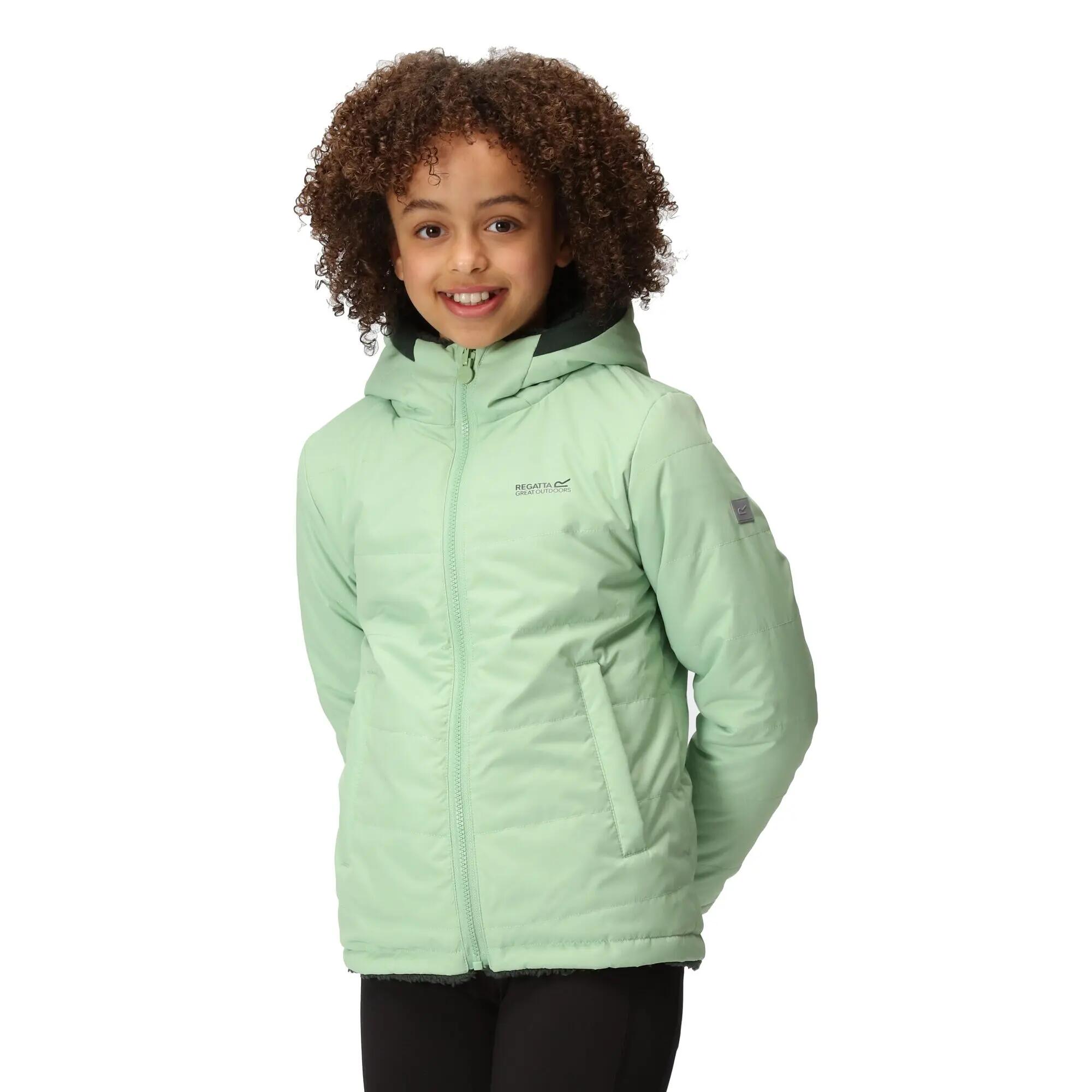 Giacca Semplice Reversibile Bambini Regatta Kyrell Verde Tranquillo Verde Abete 7/7