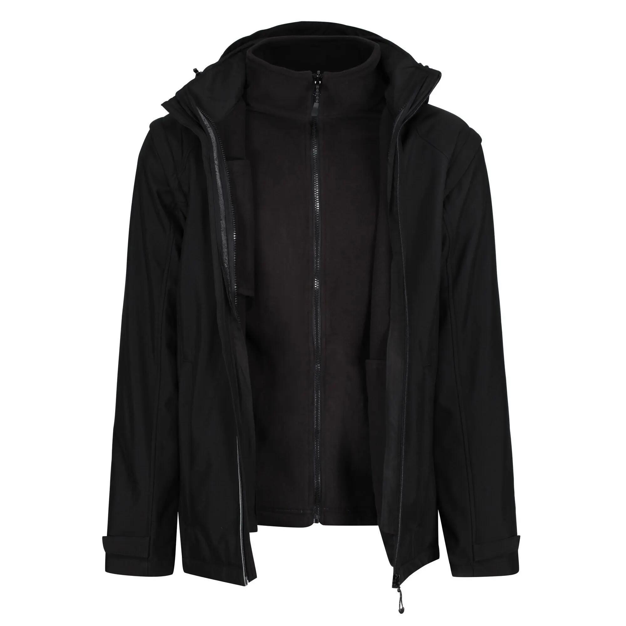 Mens 4 in 1 Soft Shell Jacket (Black) 7/7