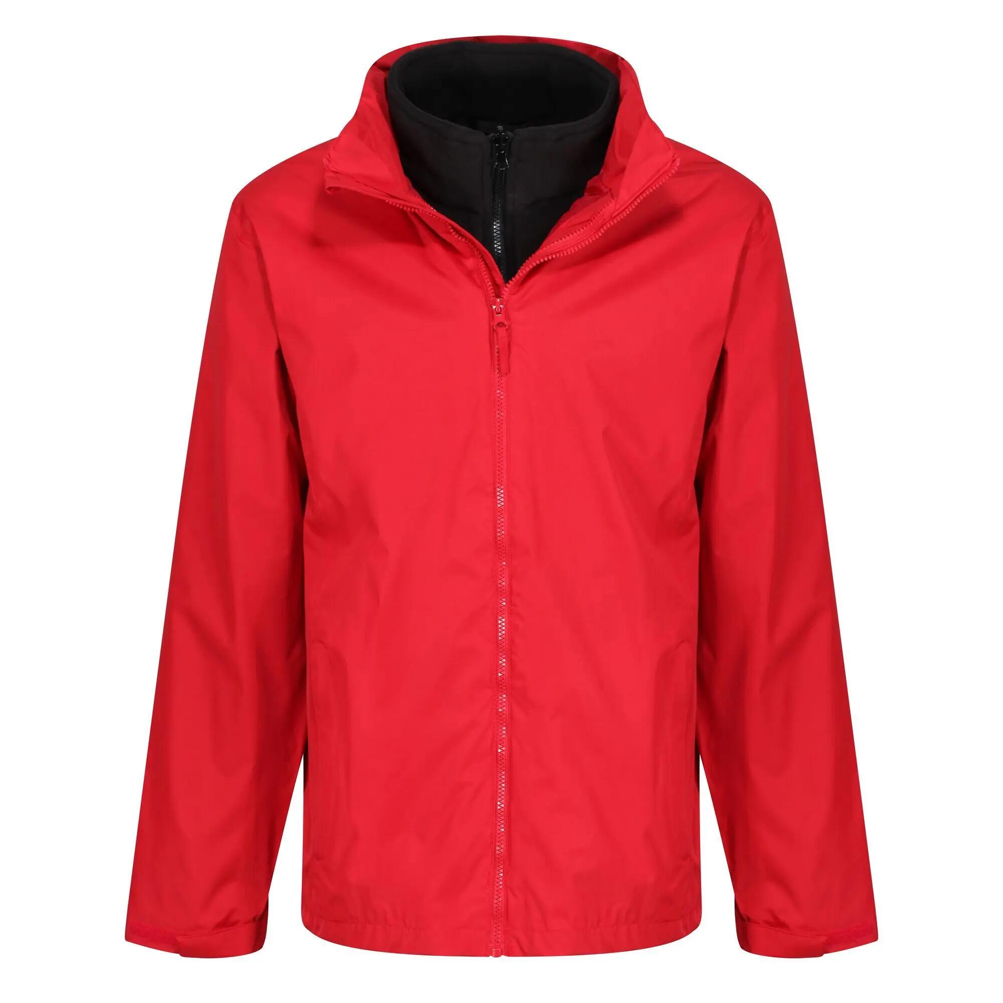 Chaqueta Impermeable para Hombre Rojo Clásico, Negro 7/7