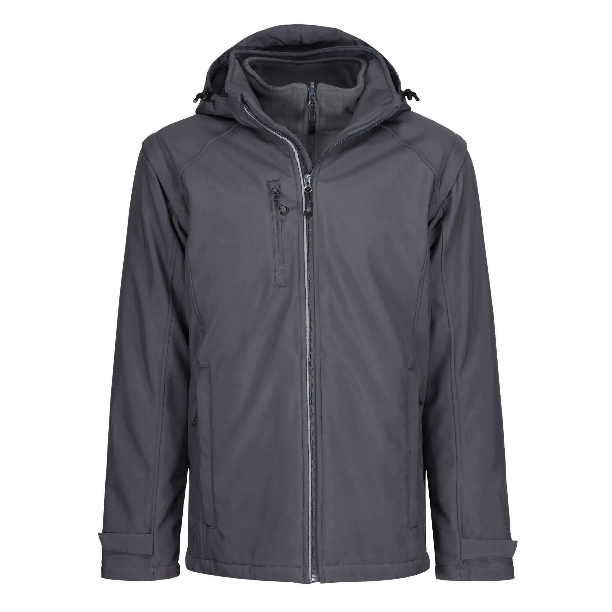 Mens 4 in 1 Soft Shell Jacket (Seal Grey) 6/7