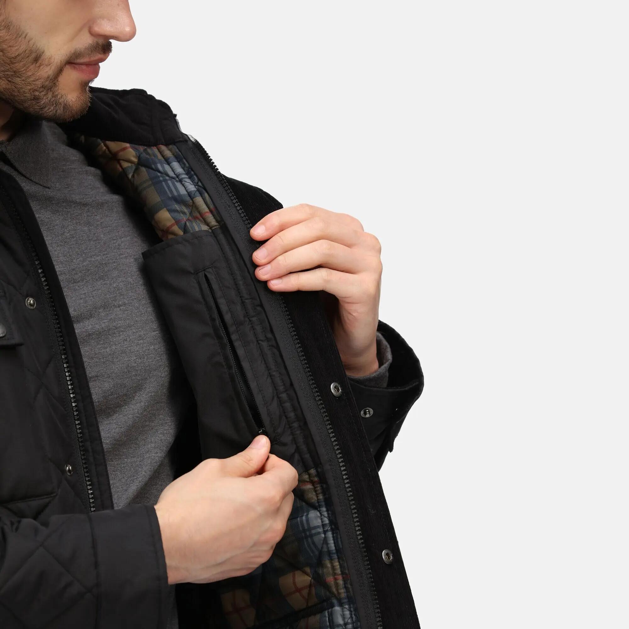 Veste Motif/style Matelassé Homme (Noir) 7/7