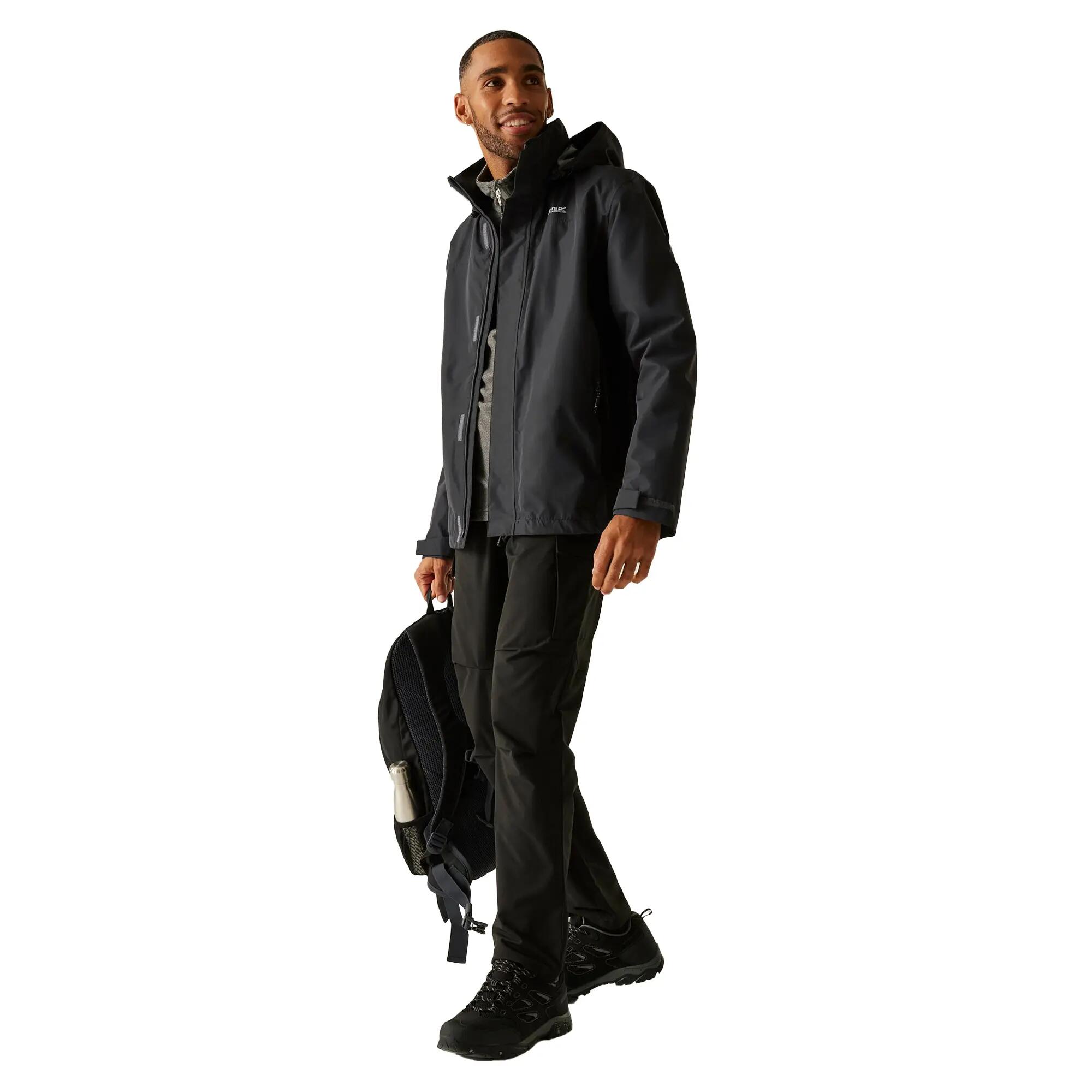 Giacca Impermeabile Uomo Regatta Matt II Cenere Nero 7/7