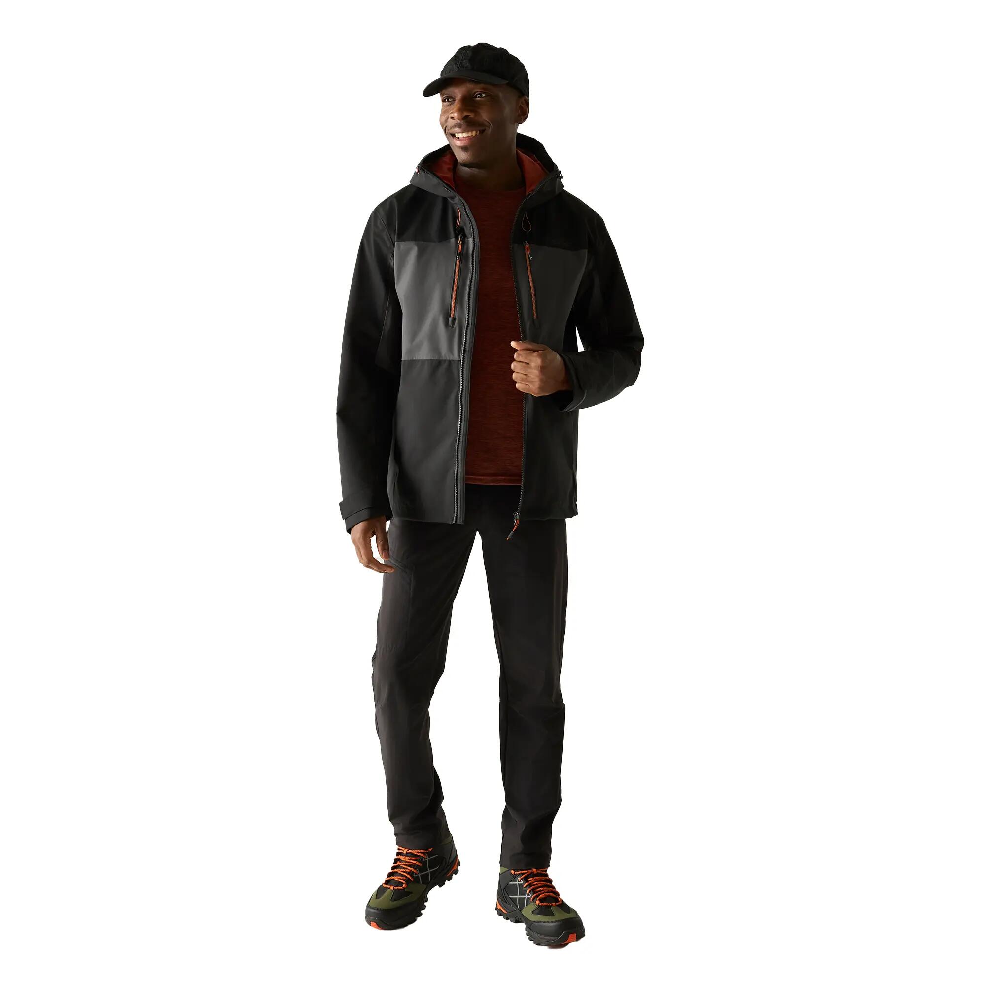 Chaqueta Impermeable Maland II para Hombre Ceniza, Negro 6/6