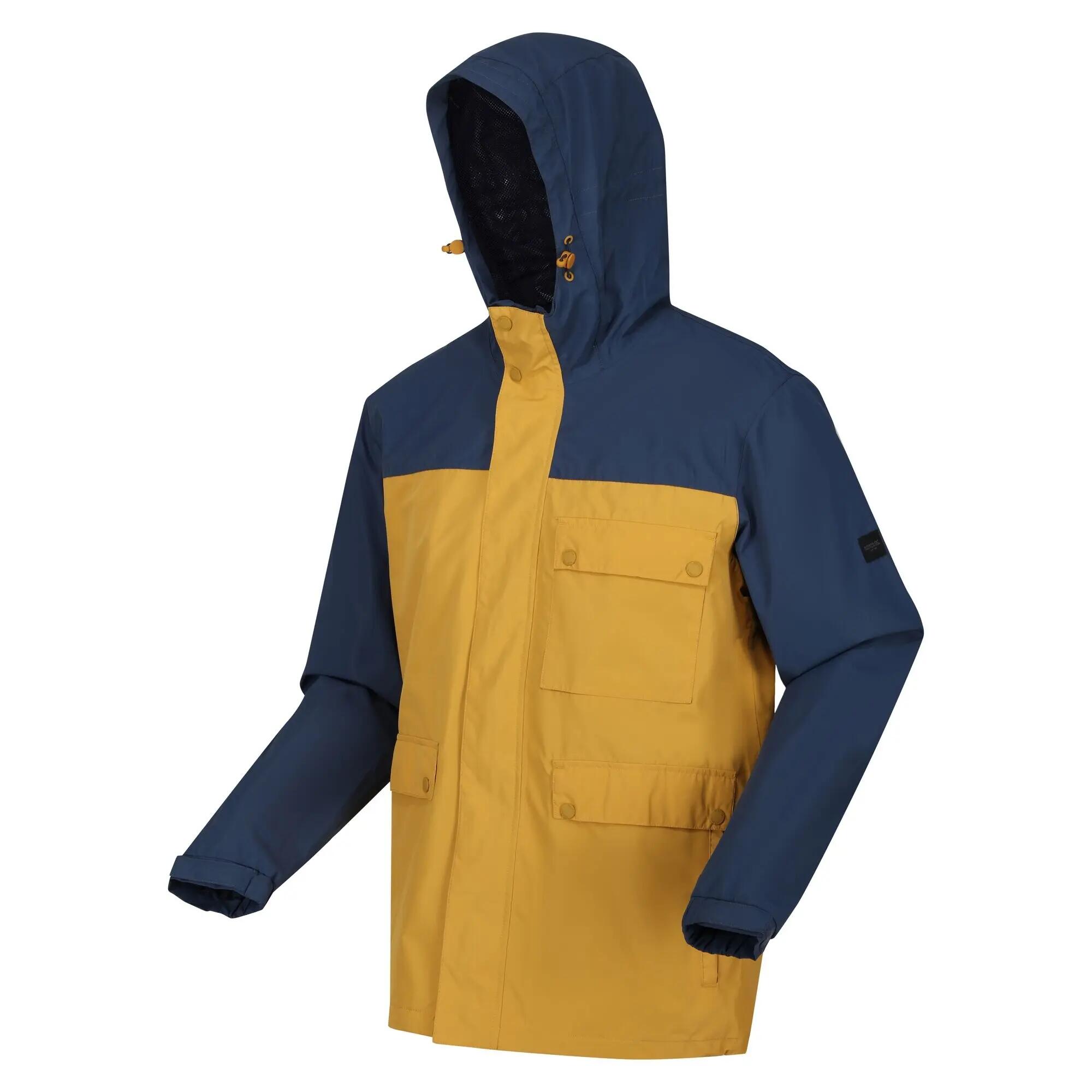 Mens Baymoor Waterproof Jacket (Dark Denim/Gold Straw) 7/7