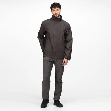 Great Outdoors Outdoorjacke Matt mit Kapuze, wasserfest Herren Asche/Schwarz