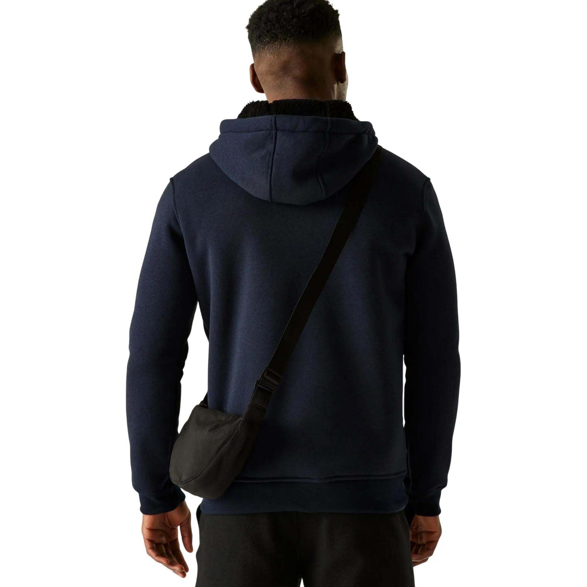 Mens Naddle Fleece Full Zip Hoodie (Navy/Black) 6/7