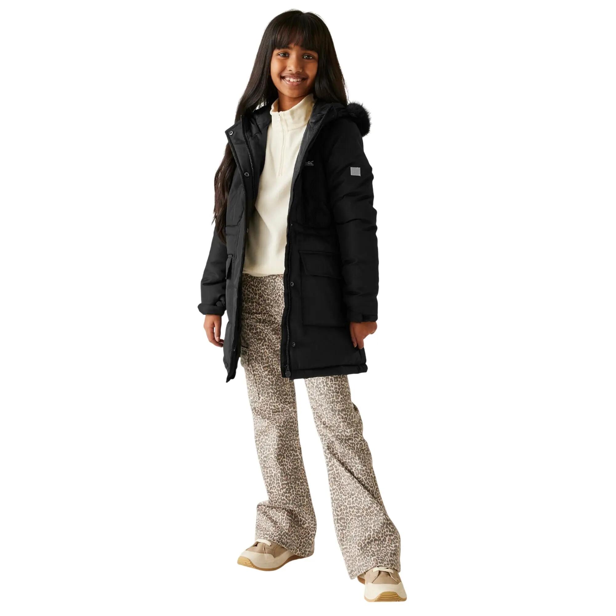 Veste Matelassée À Capuche Duveteuse FABRIZIA Enfant (Noir) 7/7