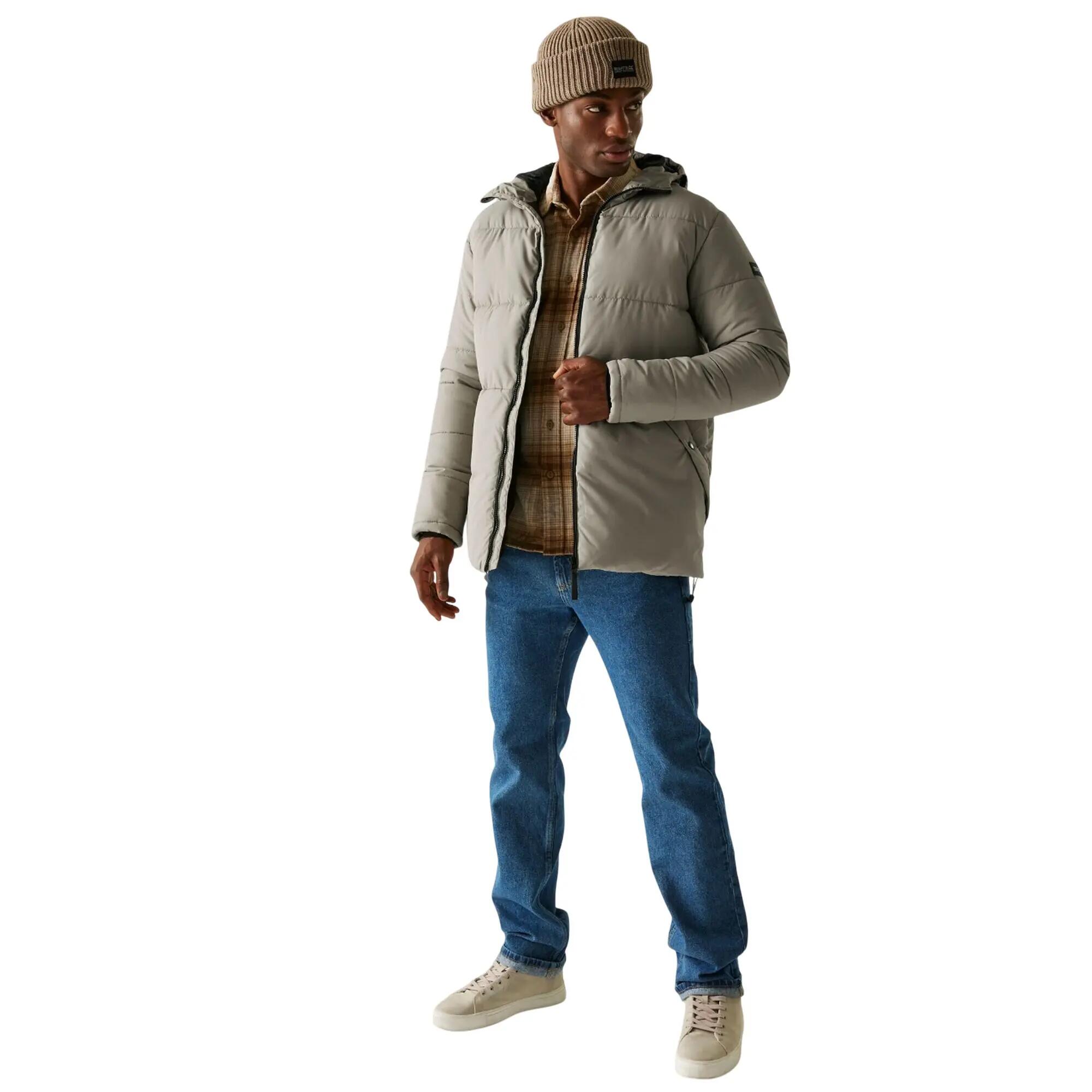 Veste Unie Matelassée MARSHDRAVE Homme (Beige / Noir) 6/6