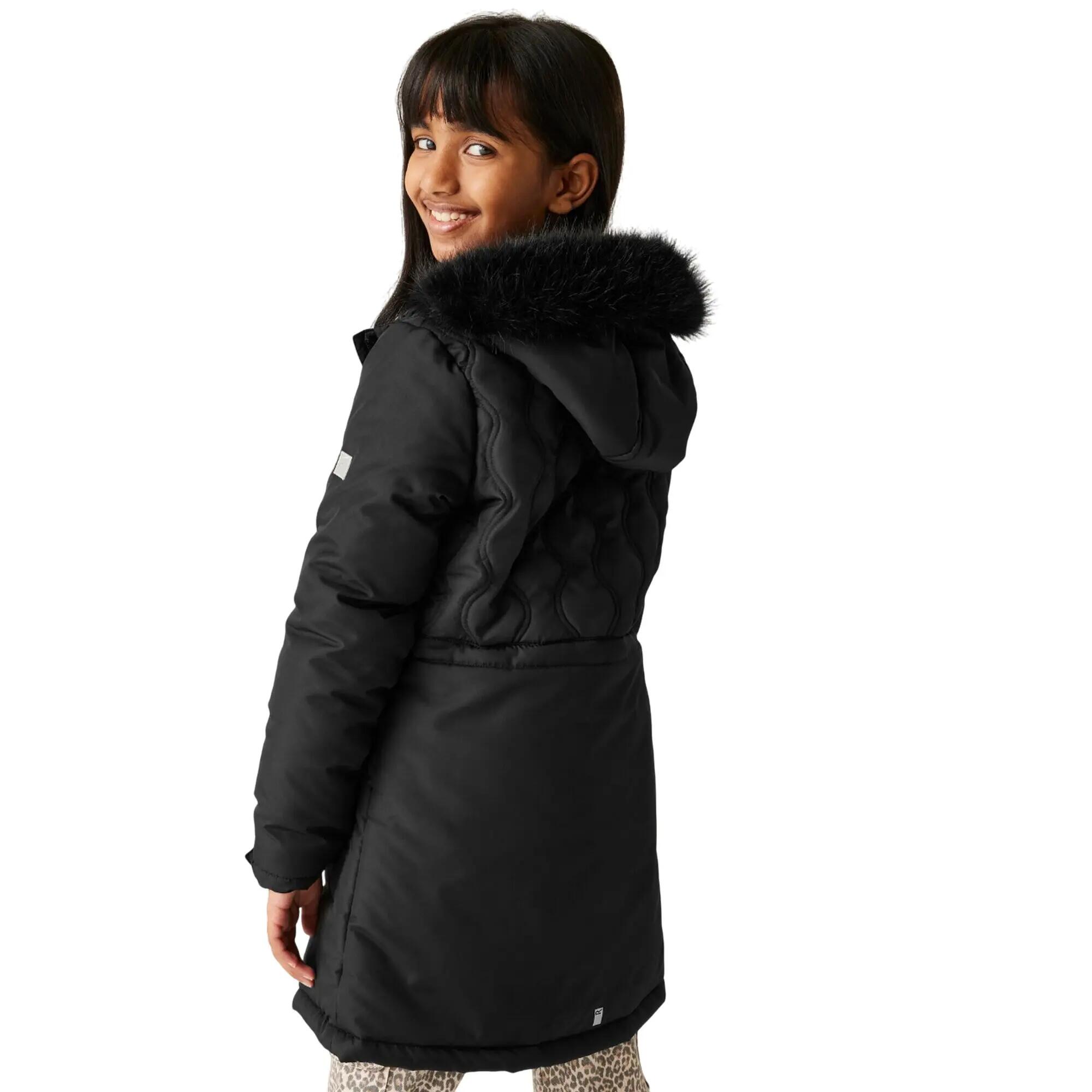 Veste Matelassée À Capuche Duveteuse FABRIZIA Enfant (Noir) 6/7