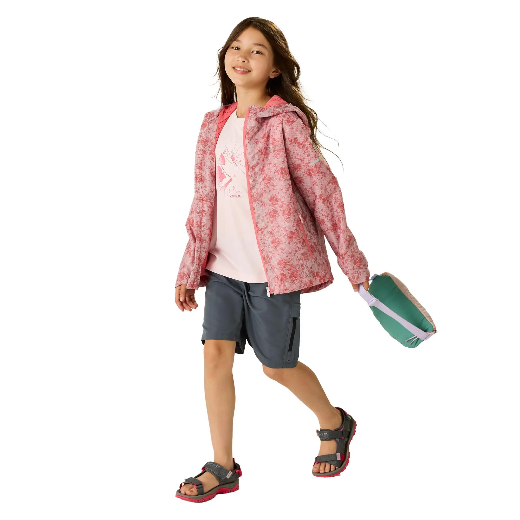 Giacca Impermeabile Camo Bambini Regatta Lever II Rosa Haze 6/6