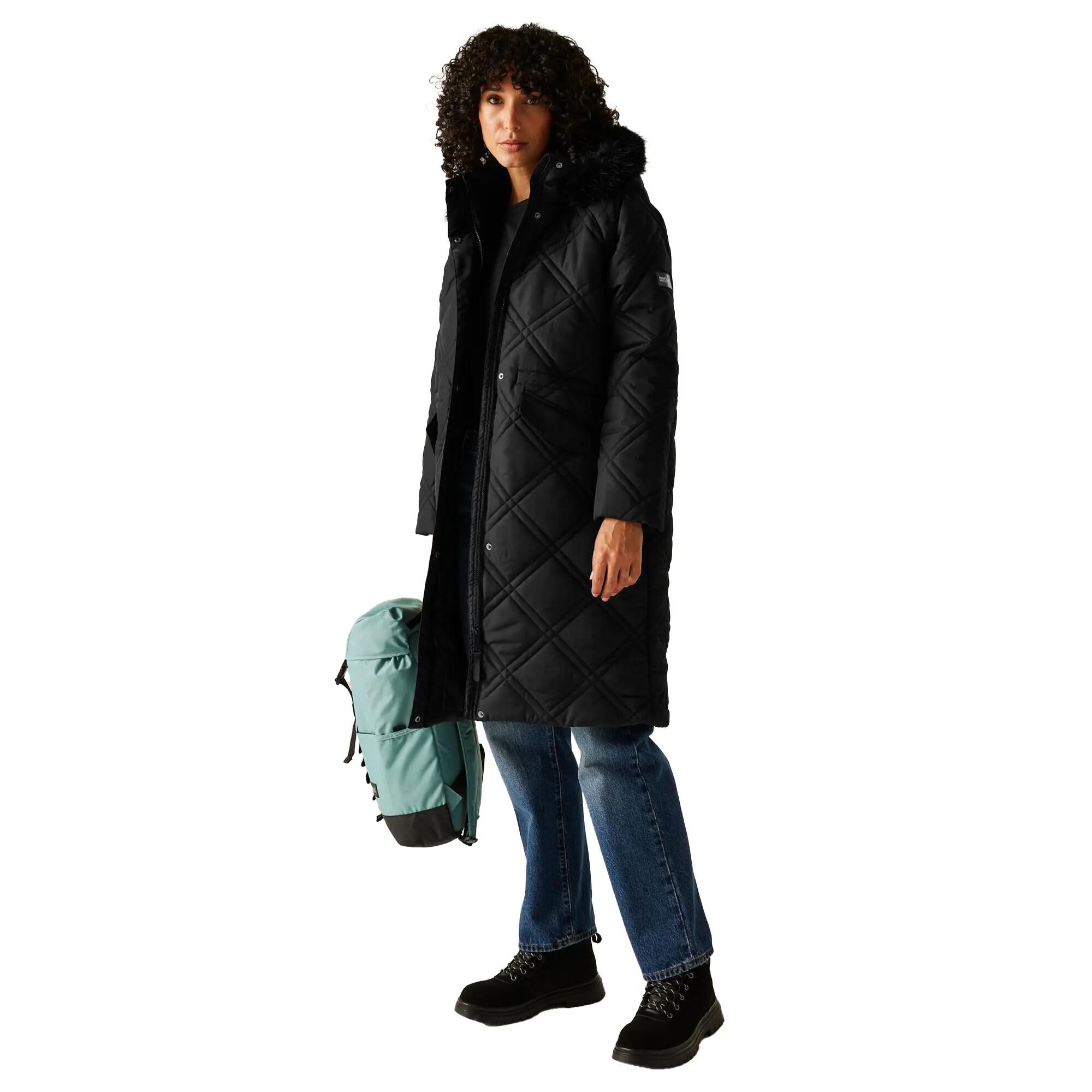 Casaco acolchoado Freyla para senhora/senhora (Preto) 6/6