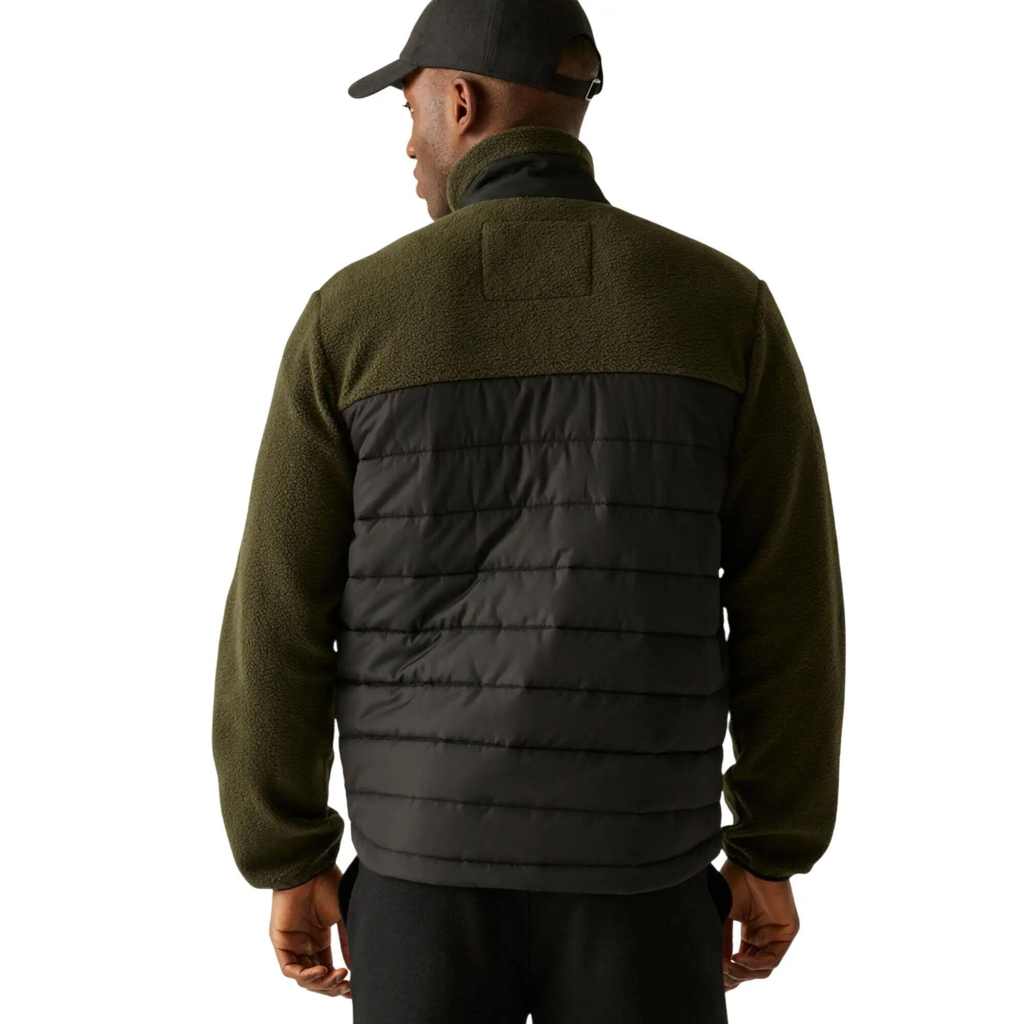 Mens Frankie Borg Full Zip Hybrid Jacket (Black) 6/6