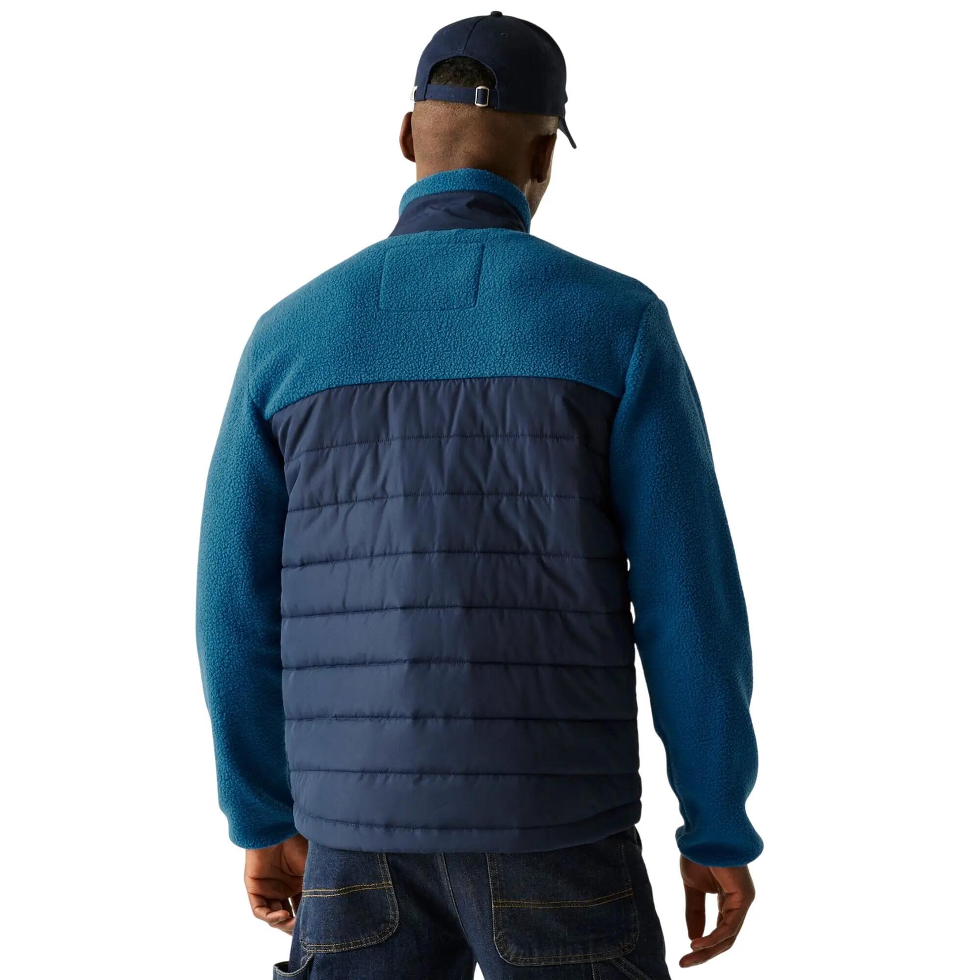 Casaco Frankie Borg Full Zip Hybrid para homem (Azul Marinho / Azul Snorkel) 6/6