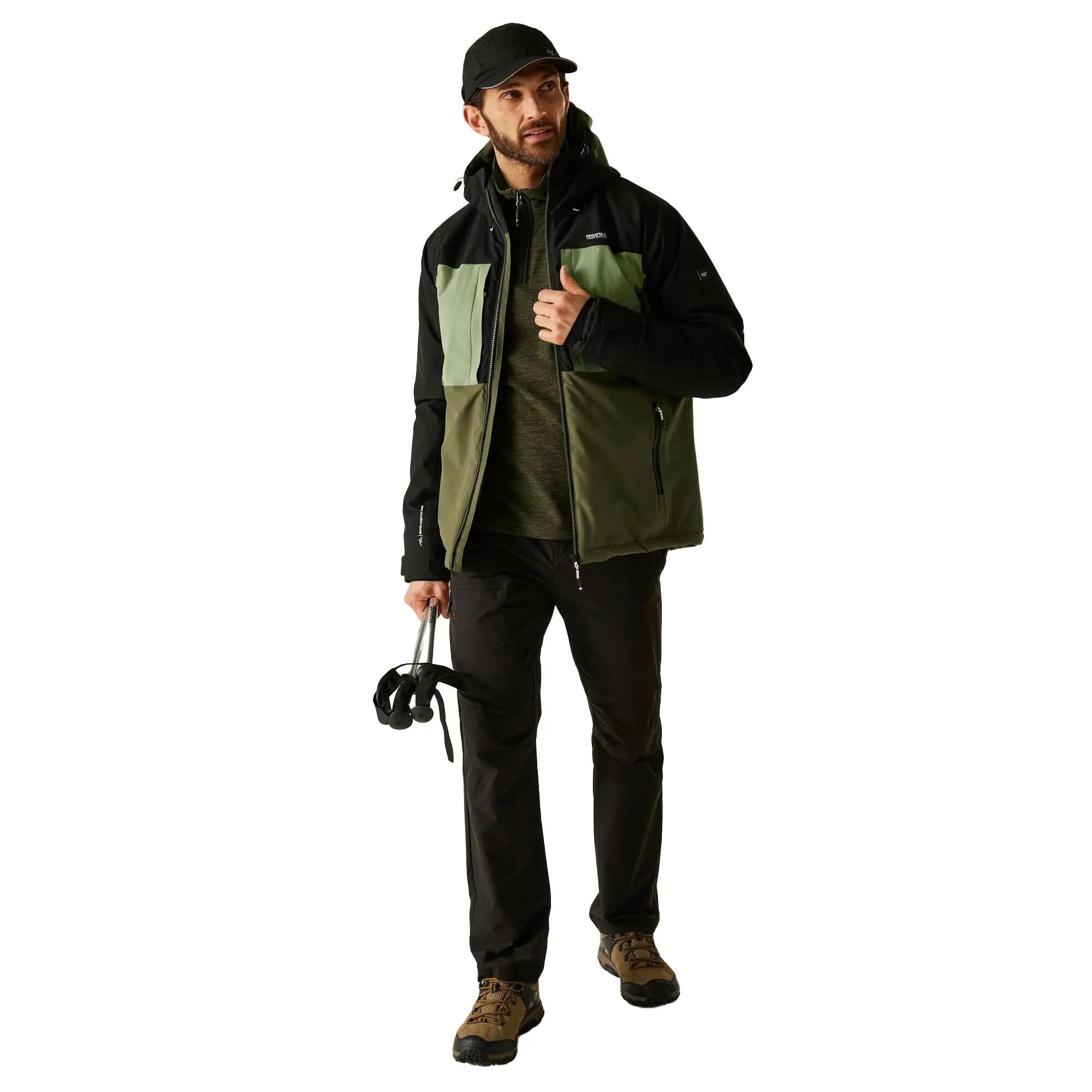 Veste Imperméable À Capuche MALAND Homme (Kaki / Noir / Vert Kaki Foncé) 7/7