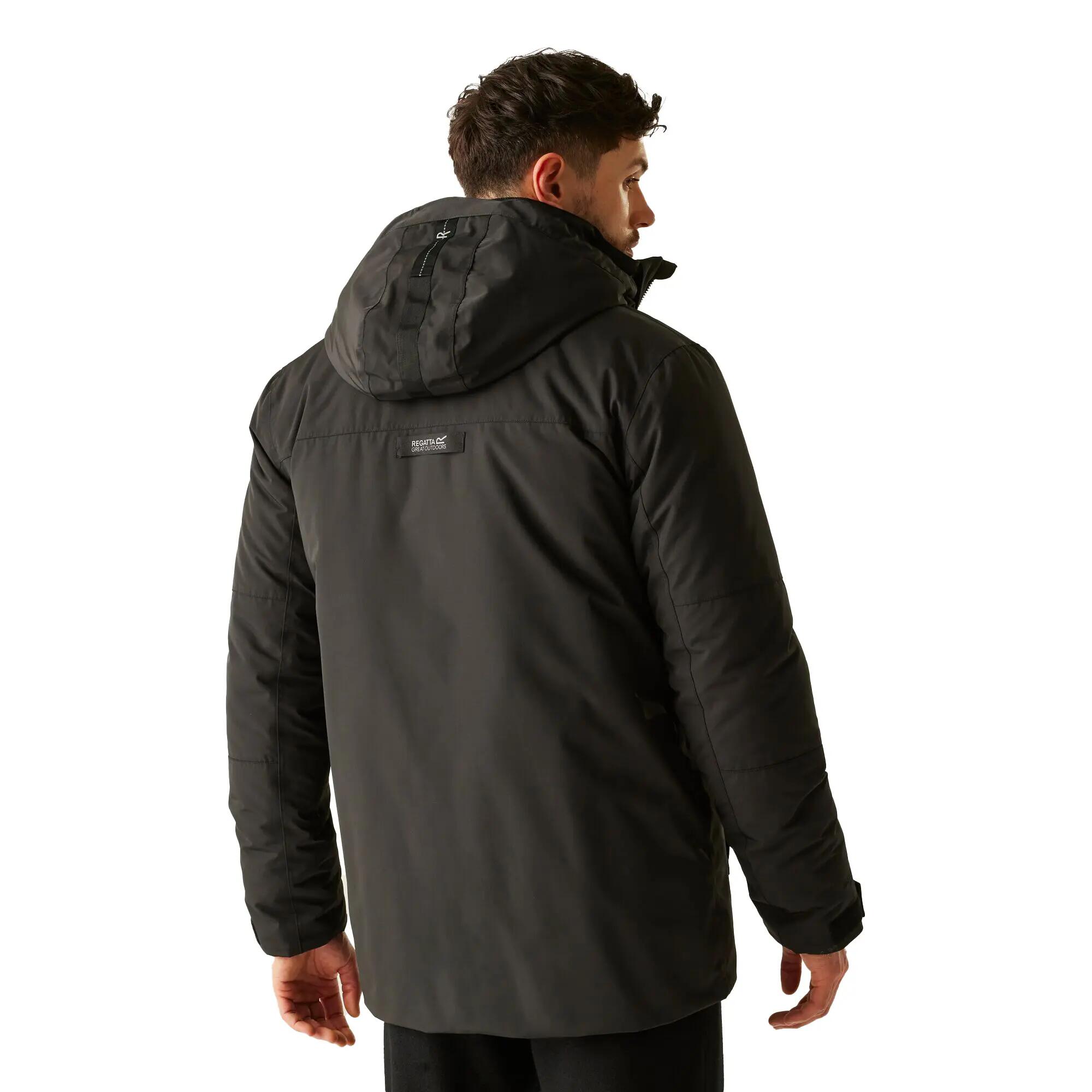 Giacca Impermeabile Uomo Regatta Marron Nero 6/6