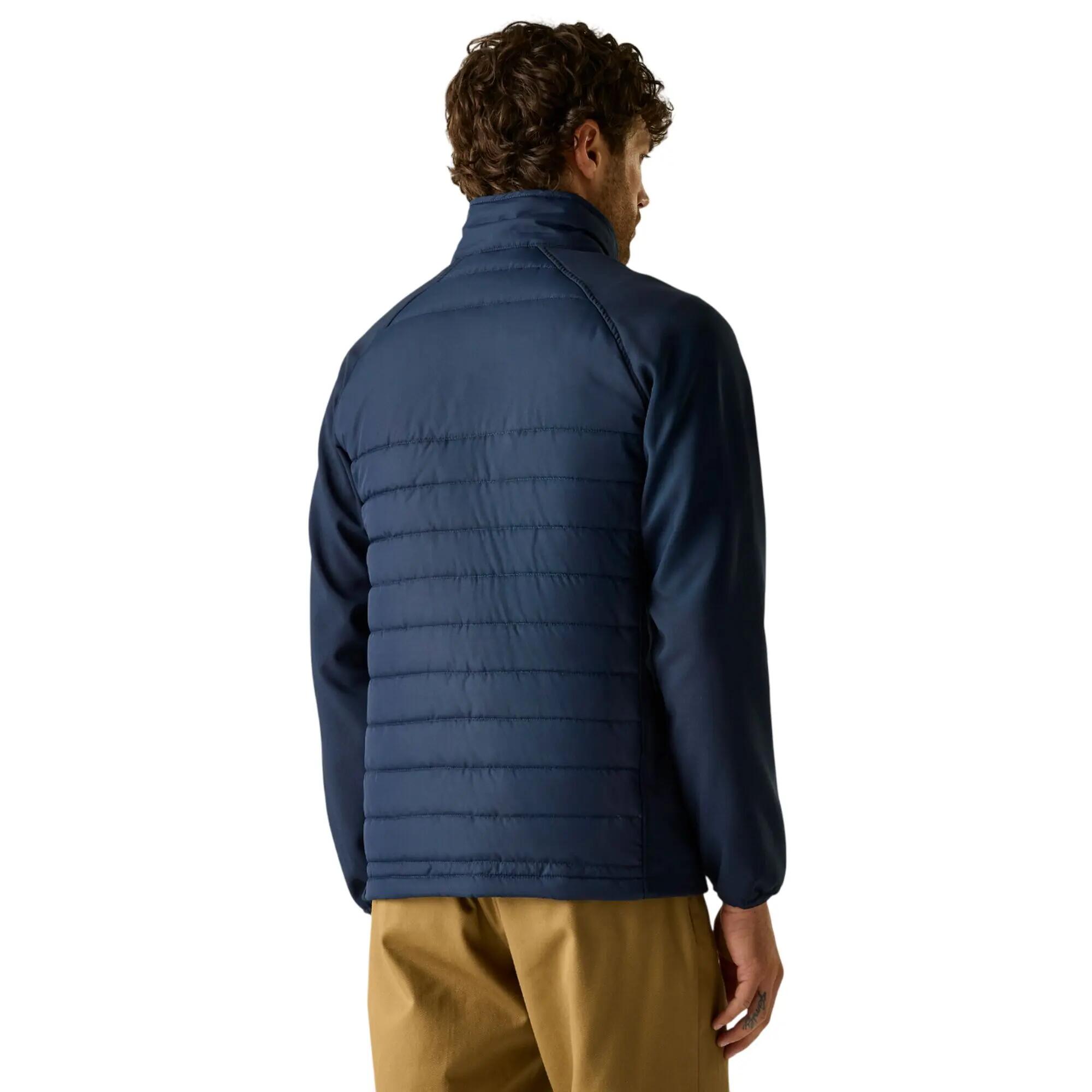 Mens Full Zip Padded Jacket (Navy/Ash) 6/6