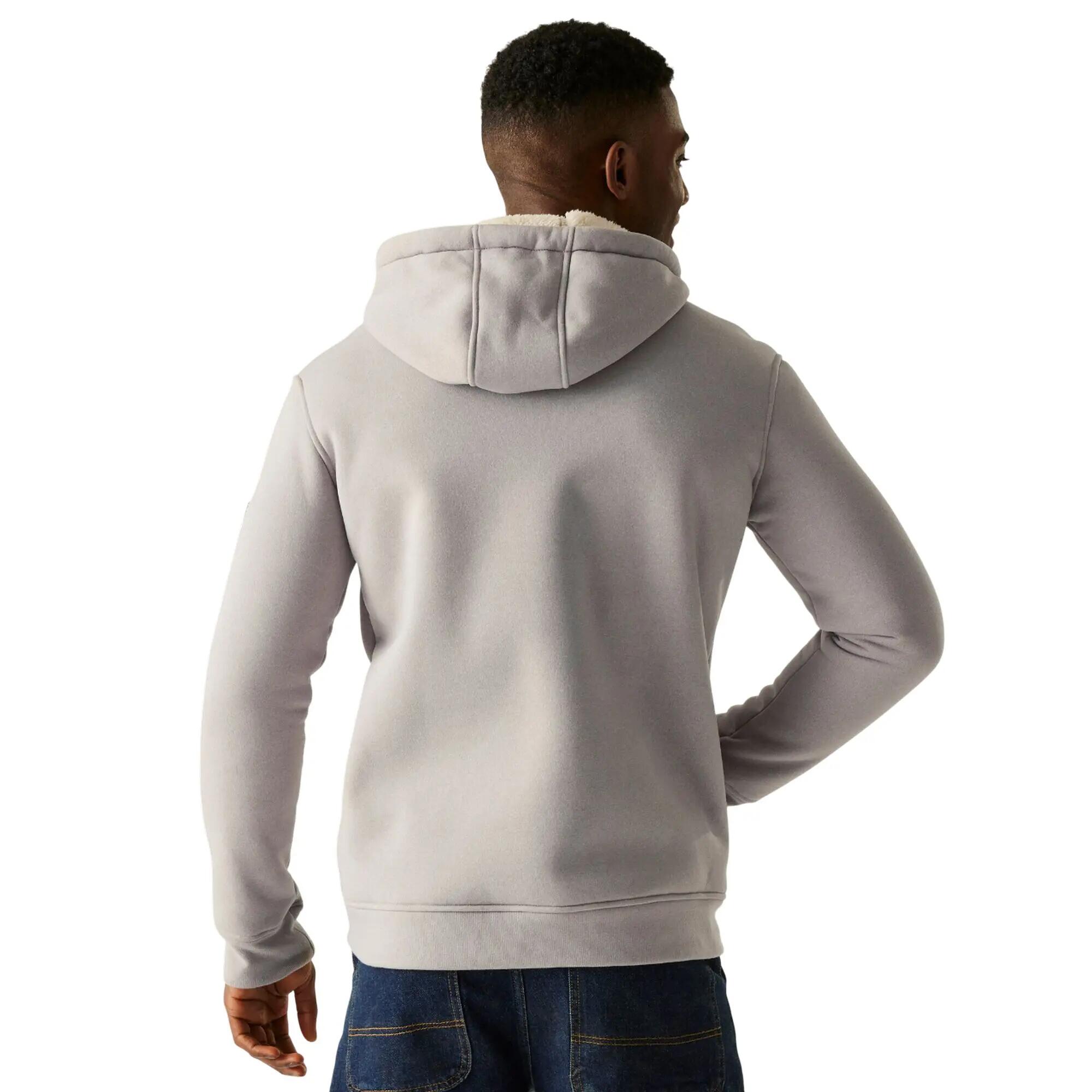 Mens Naddle Fleece Full Zip Hoodie (Grey Marl) 6/7