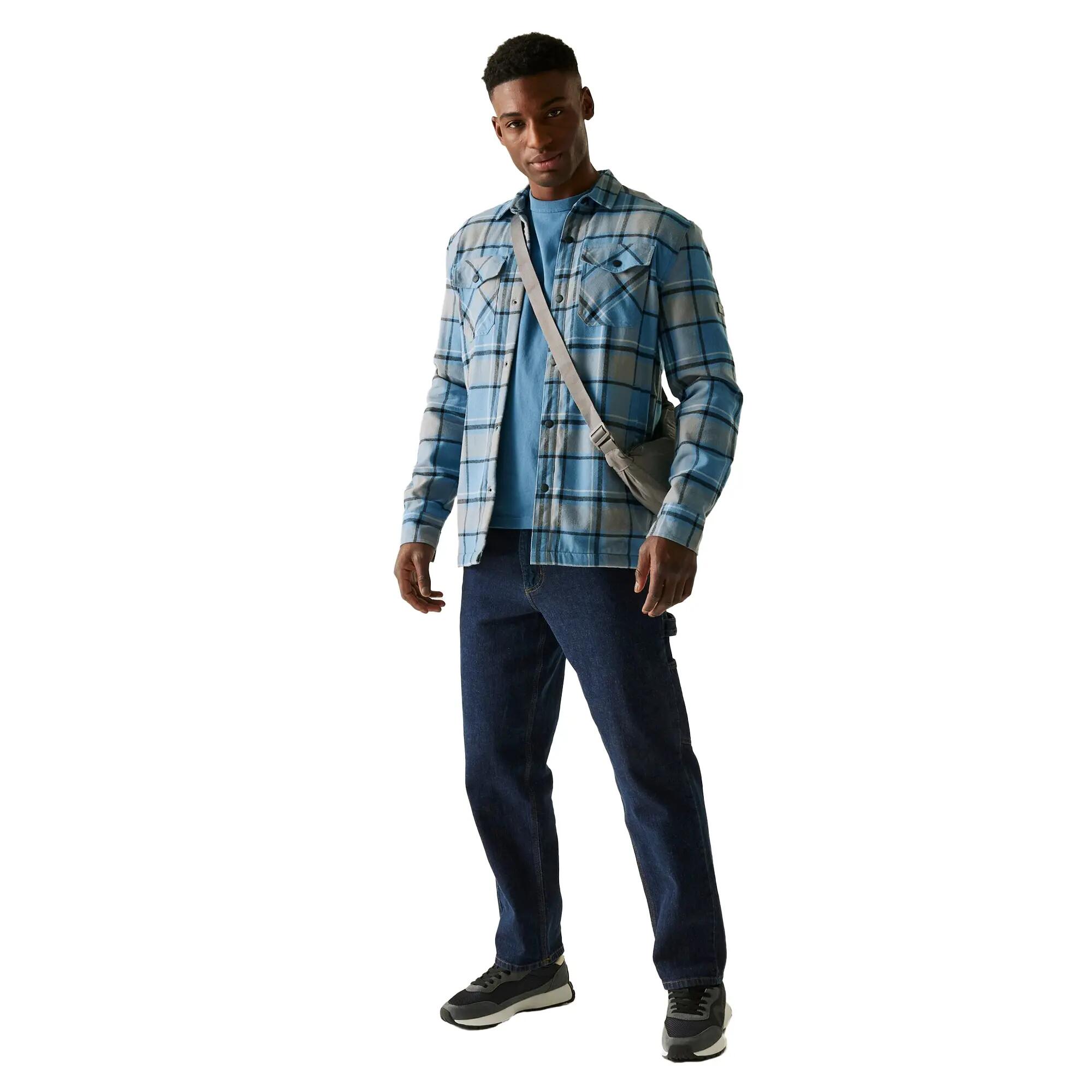 Surchemise Motif/style À Carreaux SPENNITH Homme (Gris / Bleu) 6/6