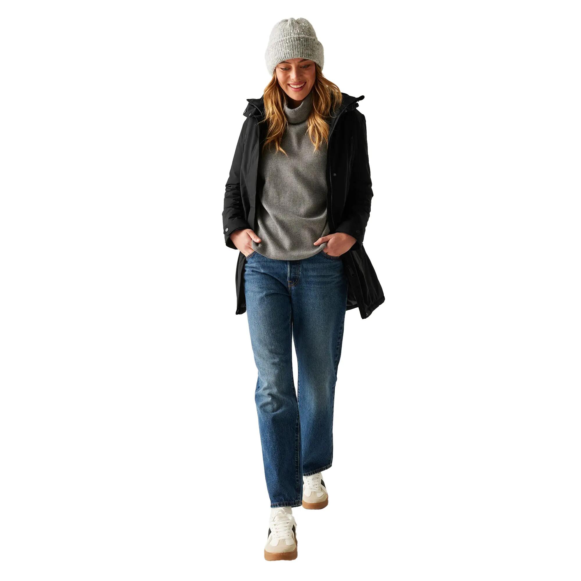 Chaqueta Impermeable Valenta para Mujer Negro 6/6