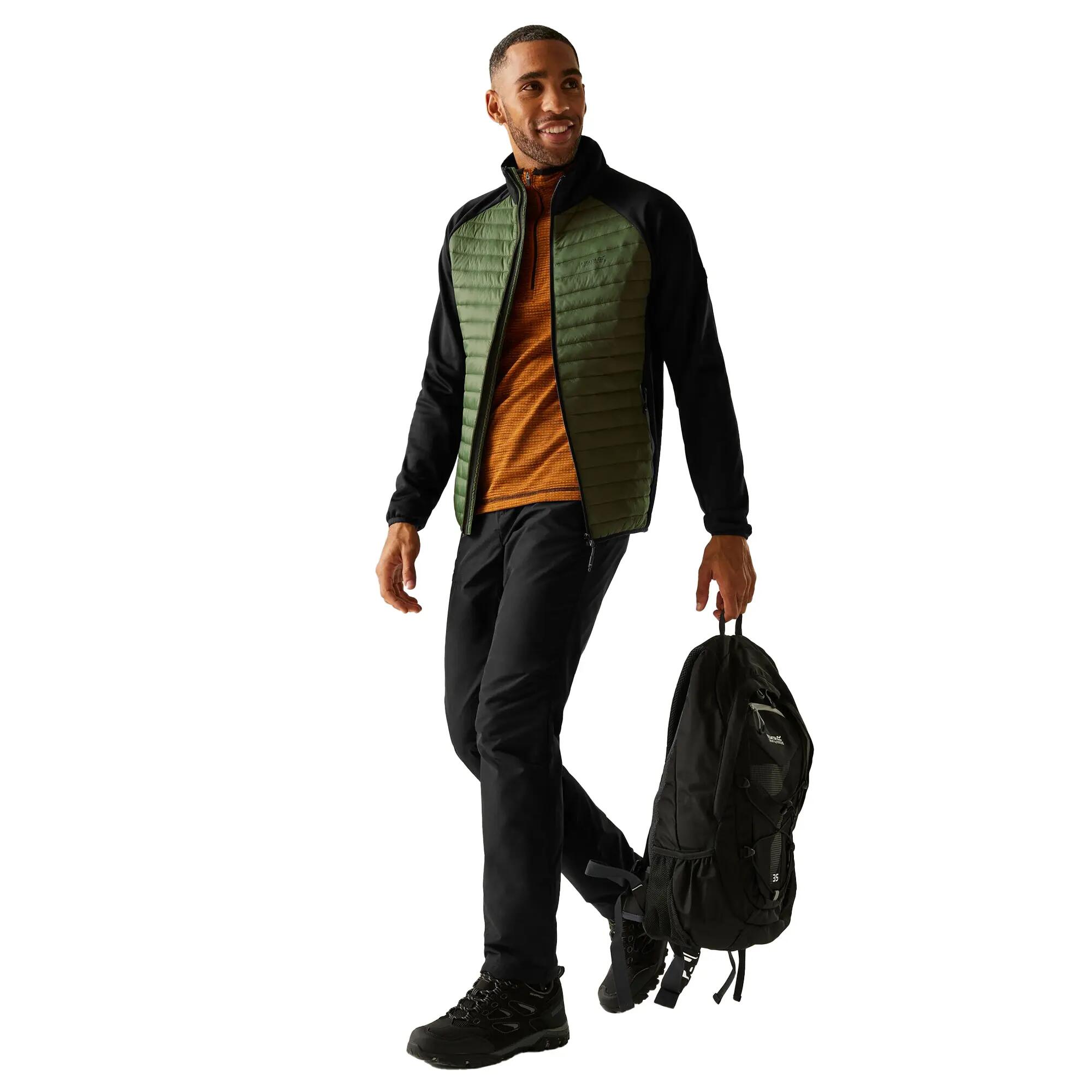Chaqueta Híbrida Clumber para Hombre Oliva Noche, Negro 6/6