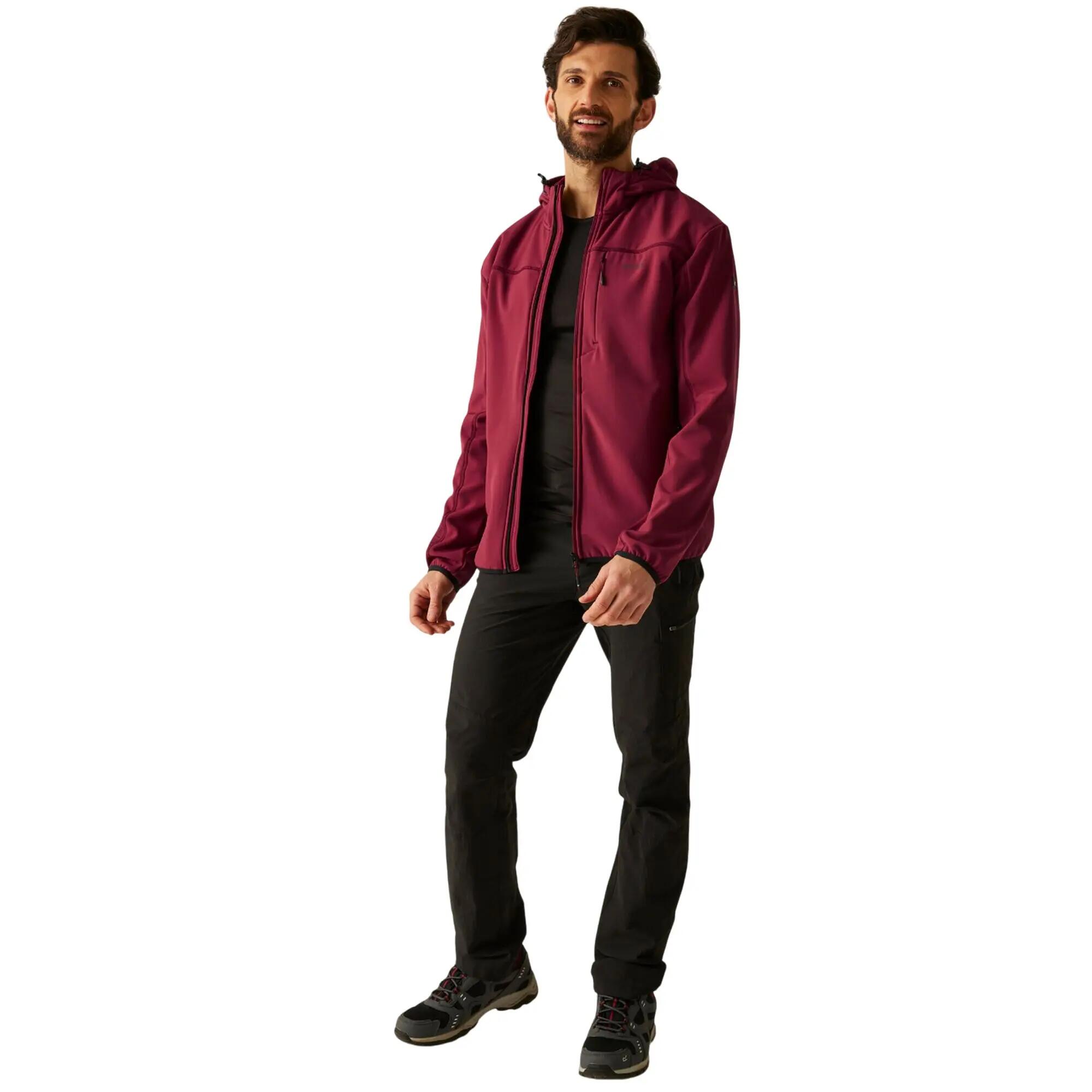 Chaqueta Softshell Ossek para Hombre Burdeos Oscuro 7/7