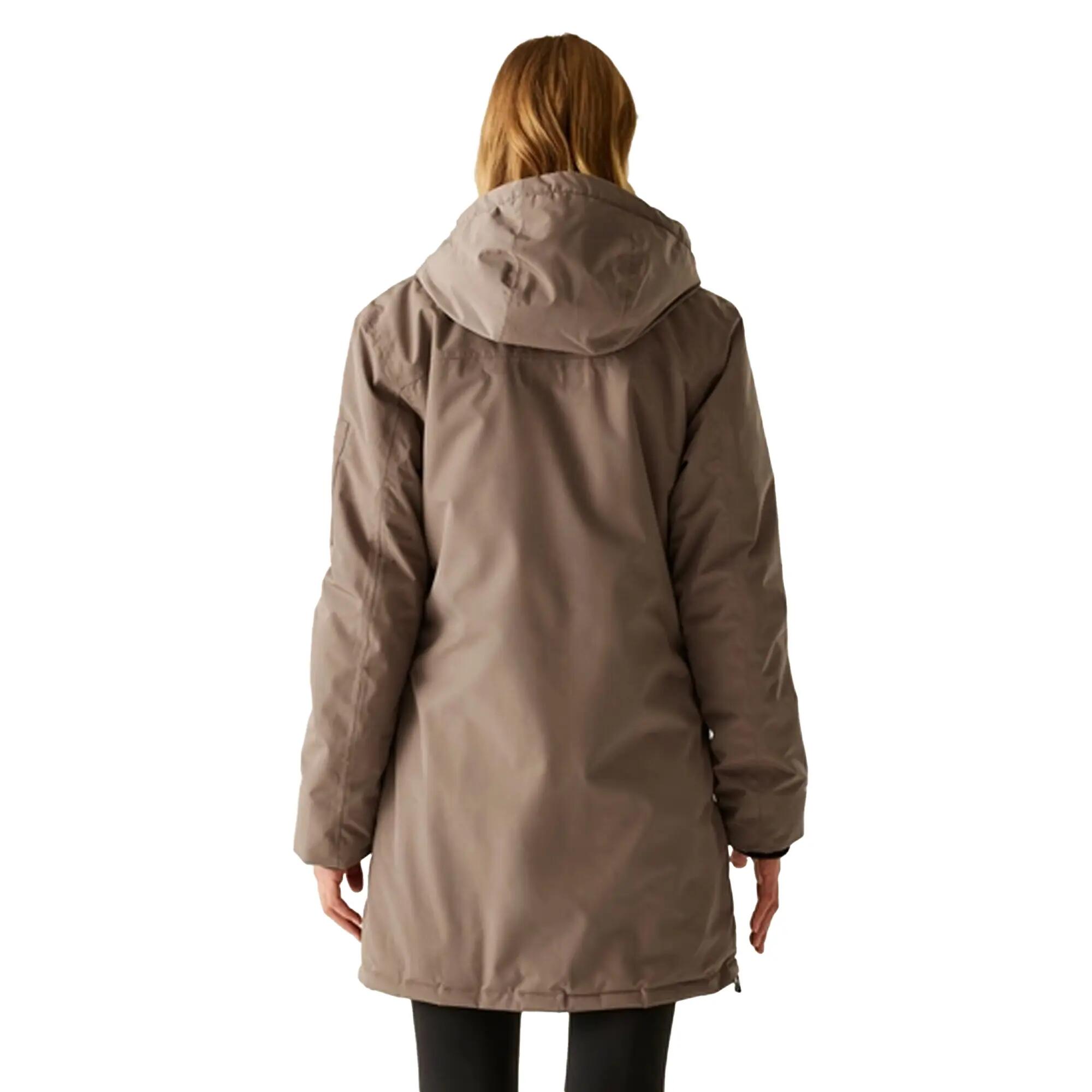 Veste Imperméable Isolante À Capuche GWYNN Femme (Marron / Beige) 6/7