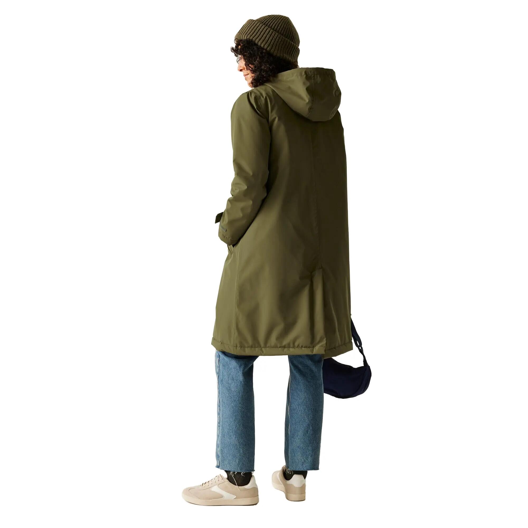 Casaco impermeável Orla Kiely Mac para senhora/senhora (Verde Militar / Verde 6/7