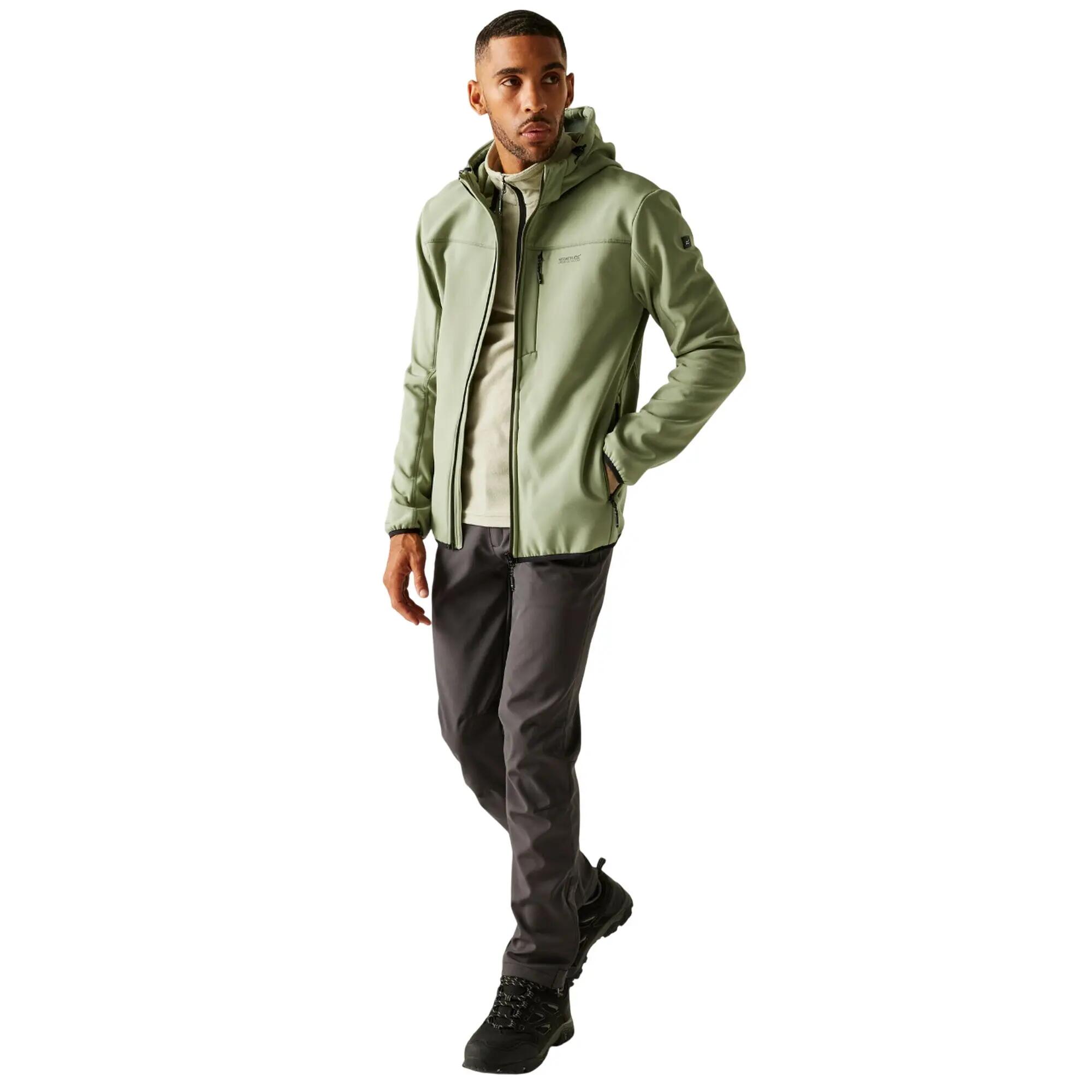 Mens Ossek Soft Shell Jacket (Oil Green) 7/7