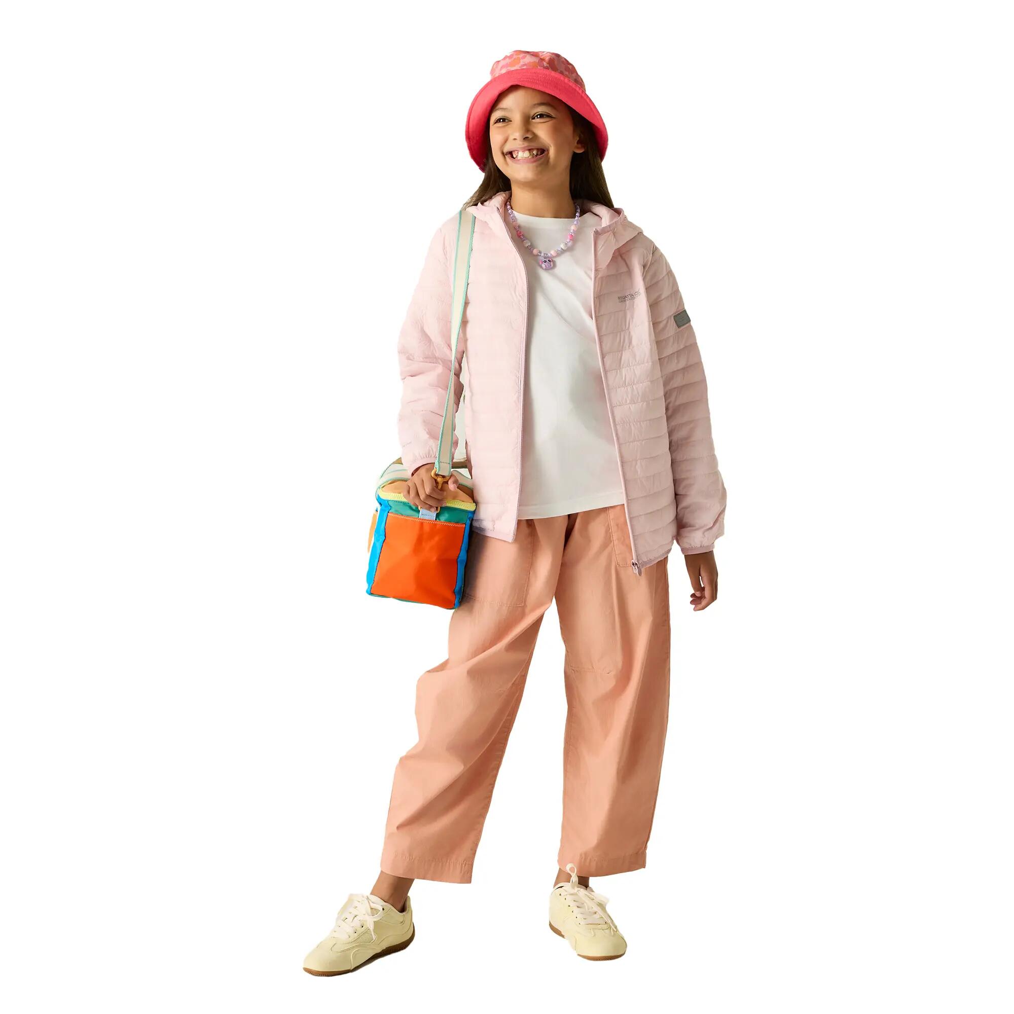 Childrens/Kids Hillpack Hooded Jacket (Roze waas) 6/6