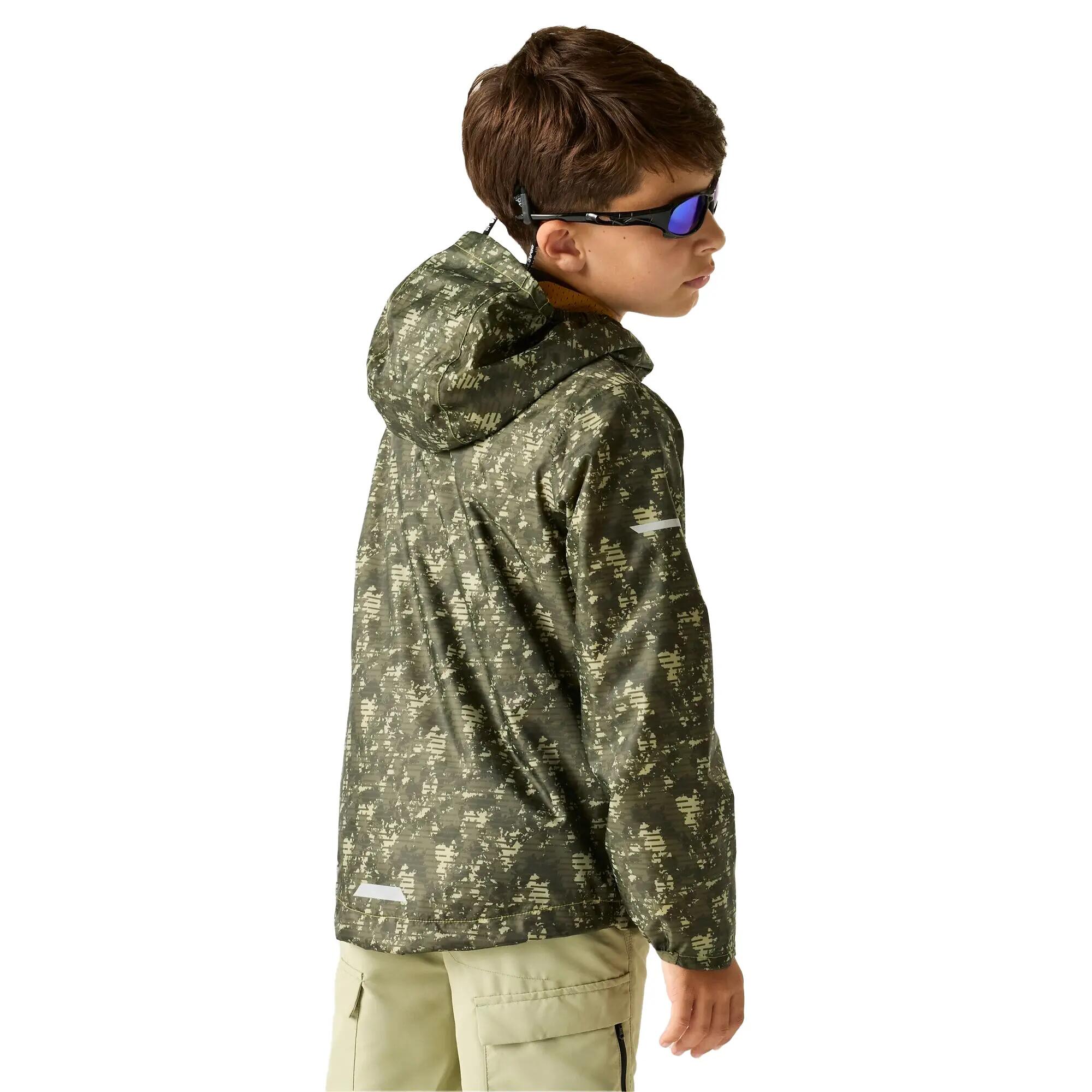 Veste Imperméable Motif/style Ligne Et Camouflage LEVER Enfant (Sauge Clair) 6/6